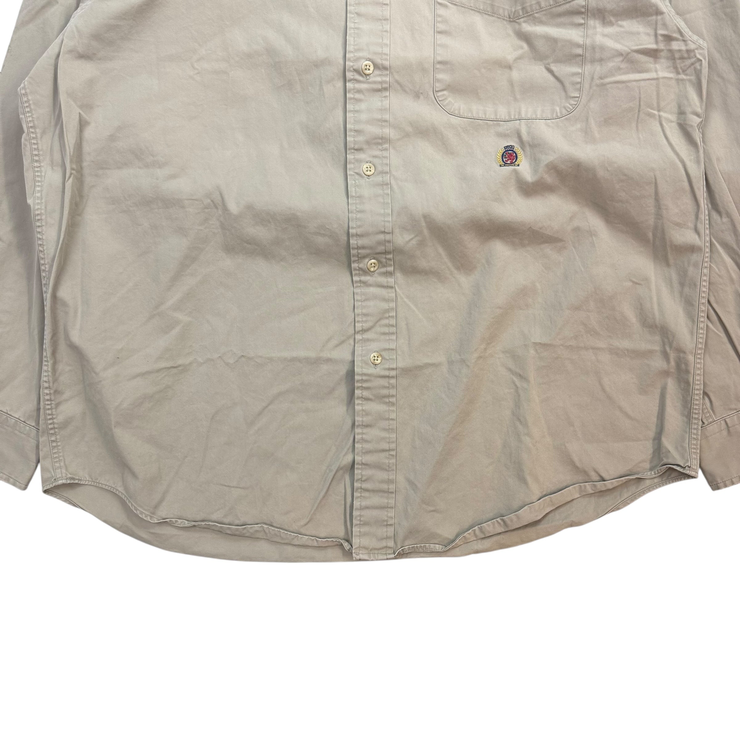 Vintage Tommy Hilfiger Button Up Shirt Beige