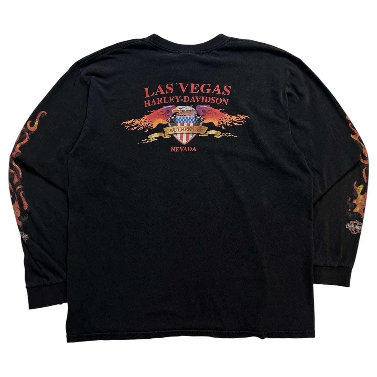 Vintage Harley Davidson Las Vegas, Nevada Long Sleeve T-Shirt Black