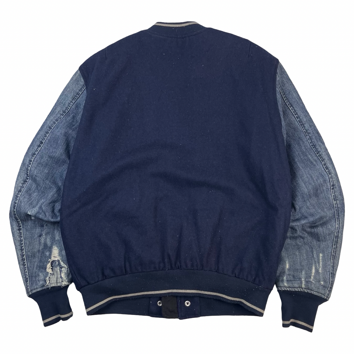 Diesel Wool-Blend MA-1 Varsity Bomber Jacket Dark Wash