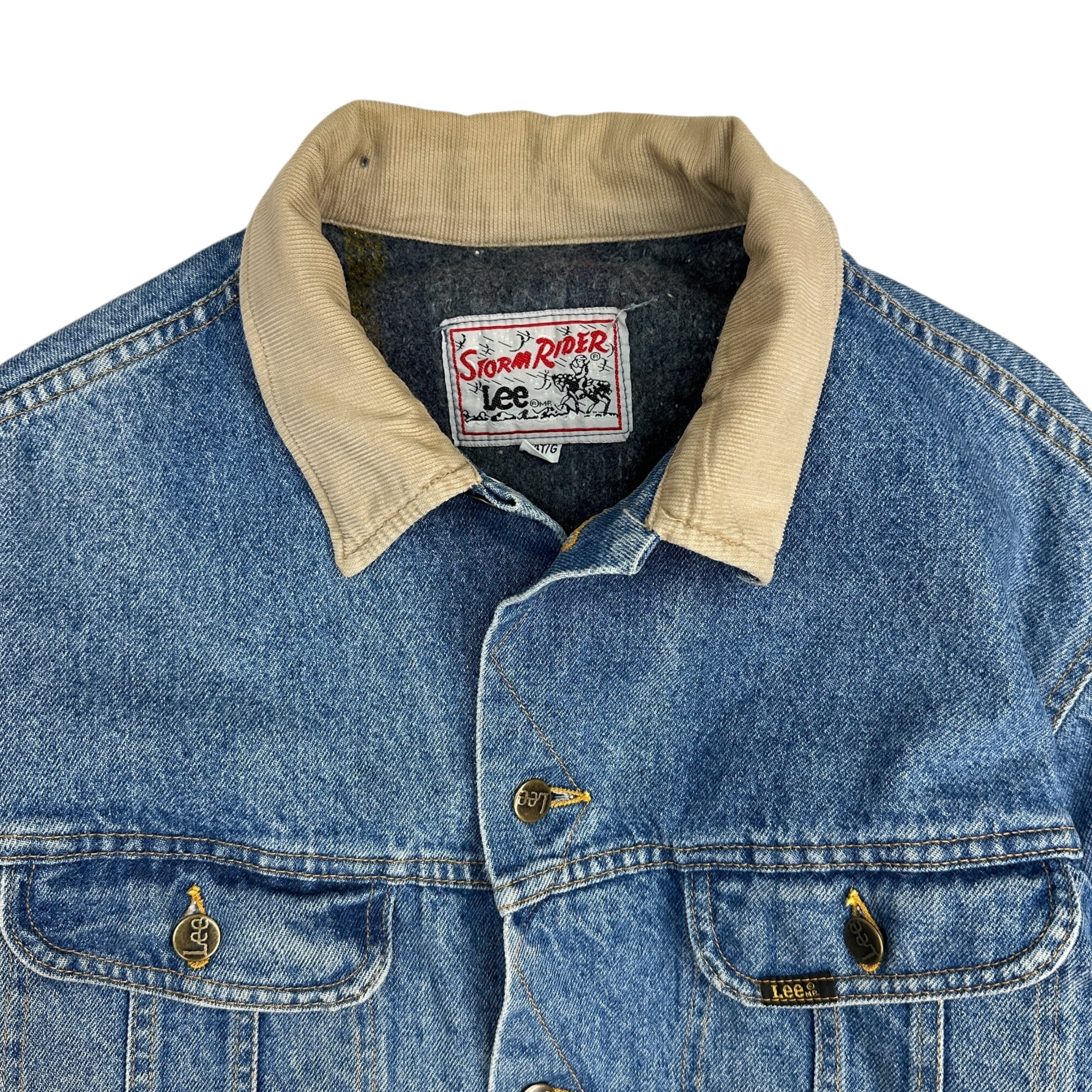 Vintage Lee Storm Rider Denim Jacket Dark Wash