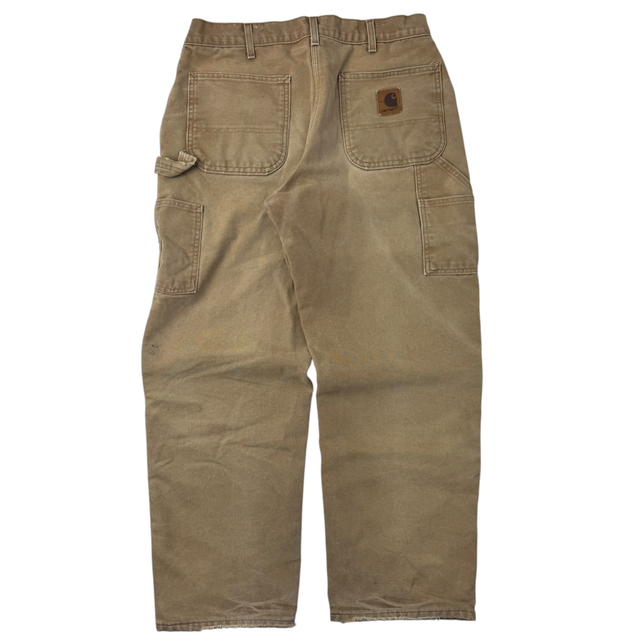 Carhartt Flannel Lined Carpenter Pant Washed Tan