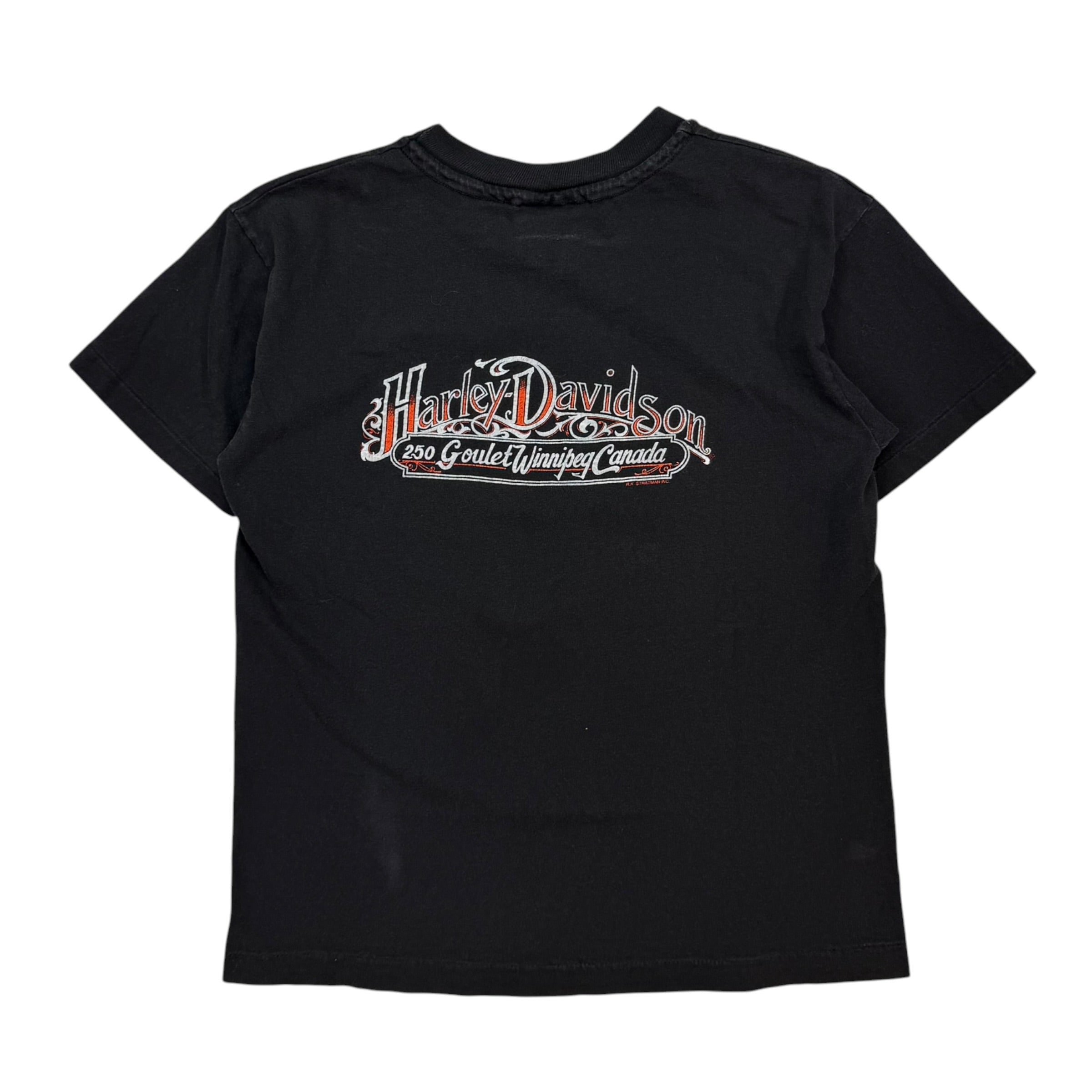 Vintage Youth Harley Davidson Tee Black