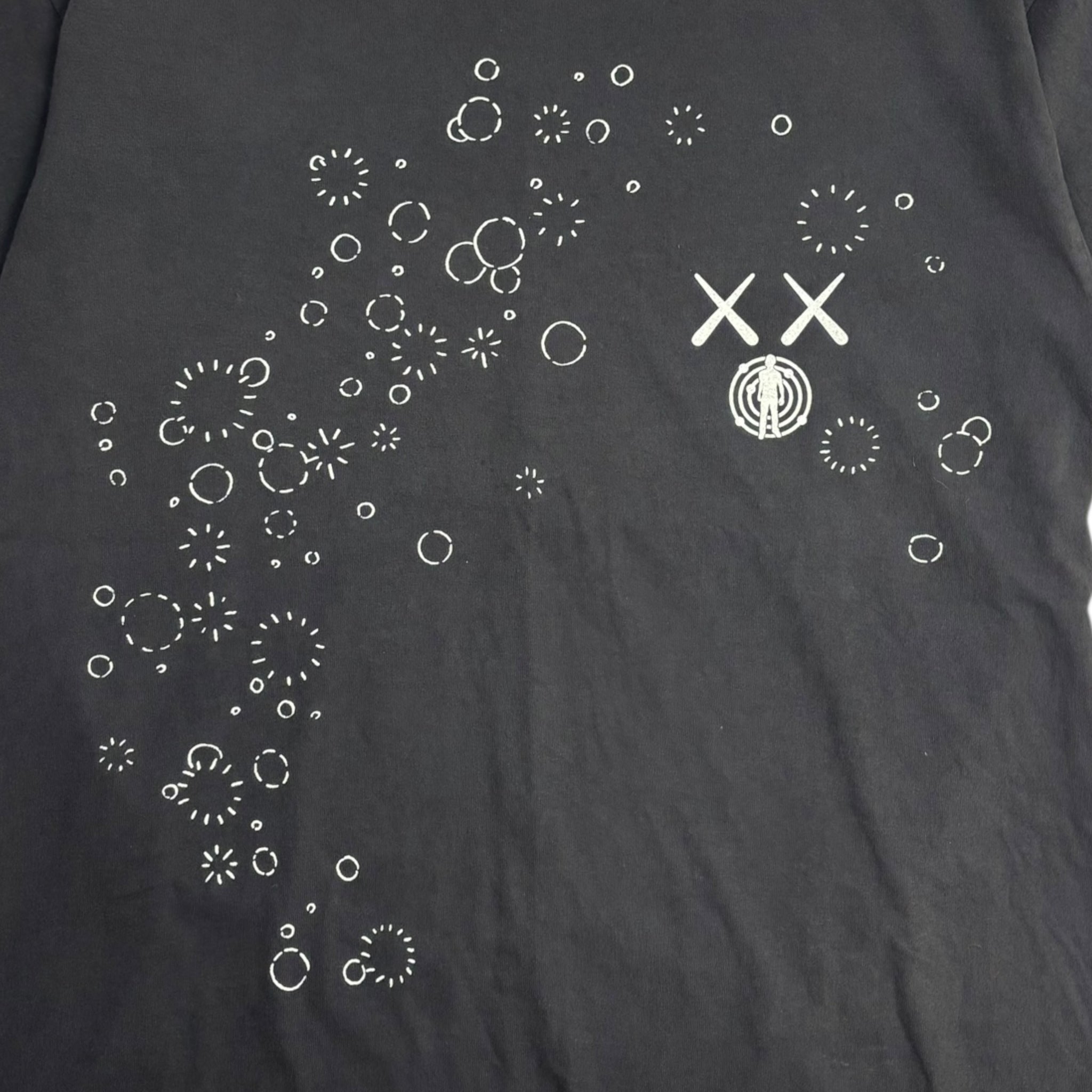 Kaws For Kid Cudi Moon Man Glow in the Dark T-Shirt Black