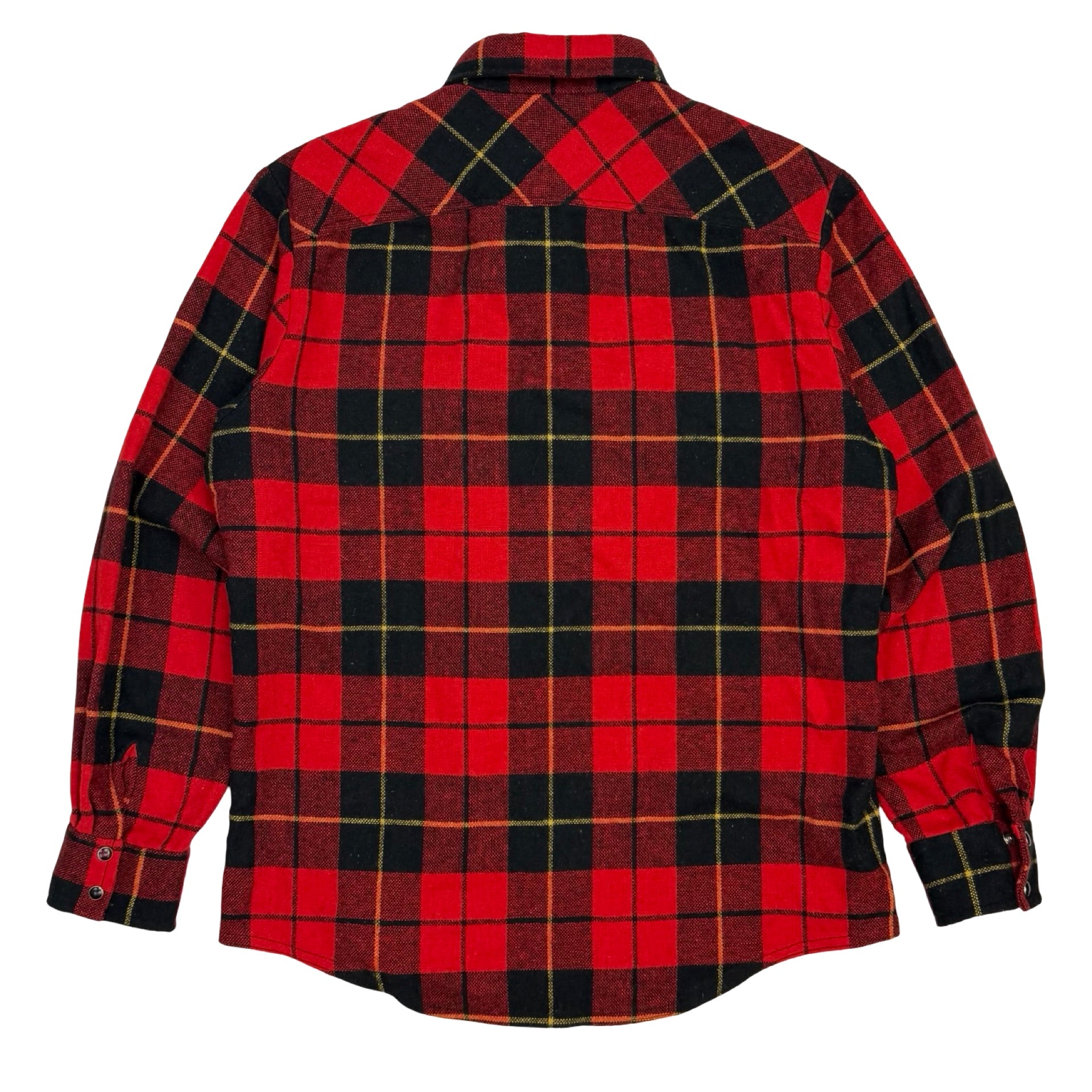 Vintage Wool Buffalo Plaid Snap Button Flannel Shirt Red/Black