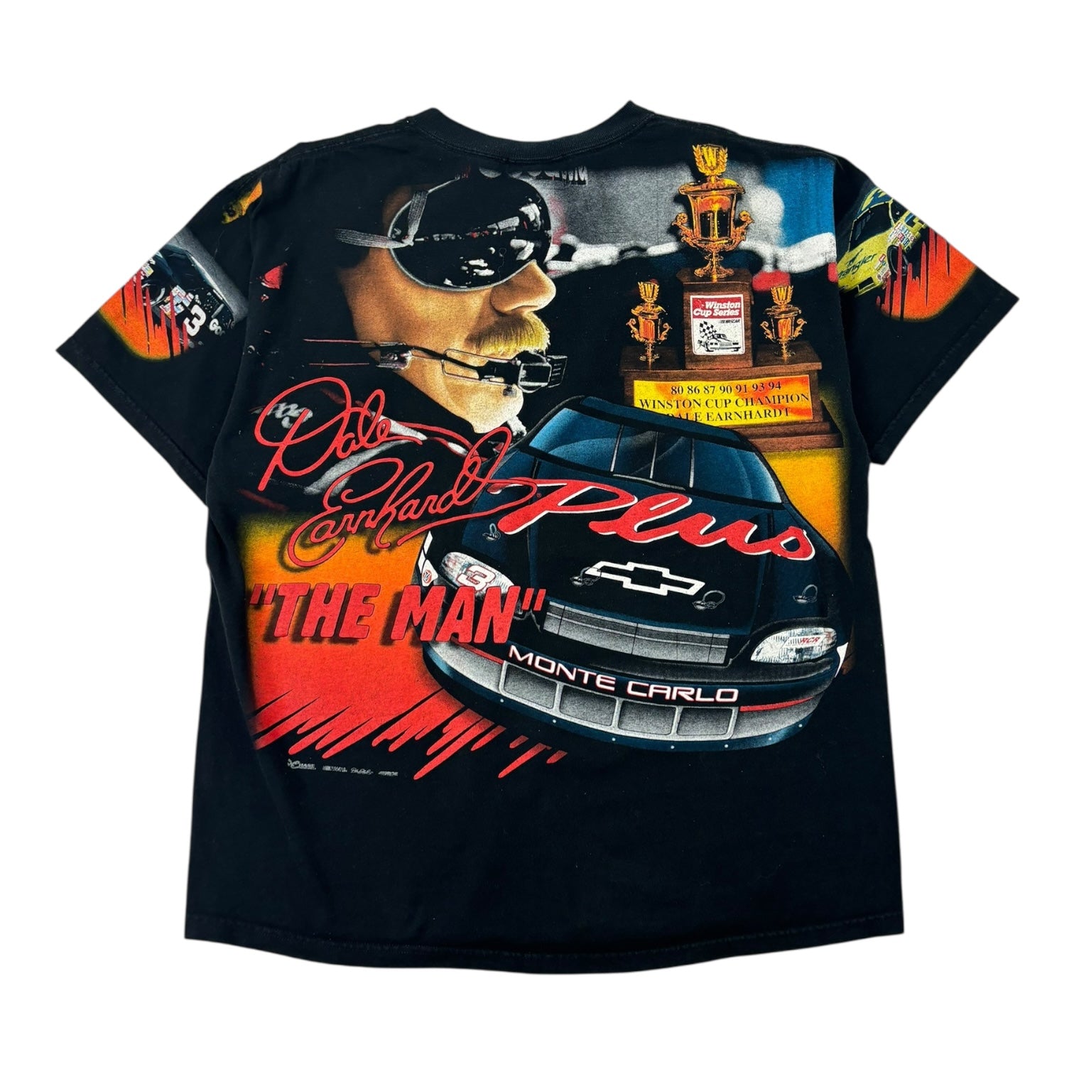 Vintage Dale Earnhardt “Evolution of the Man” AOP T-Shirt Black