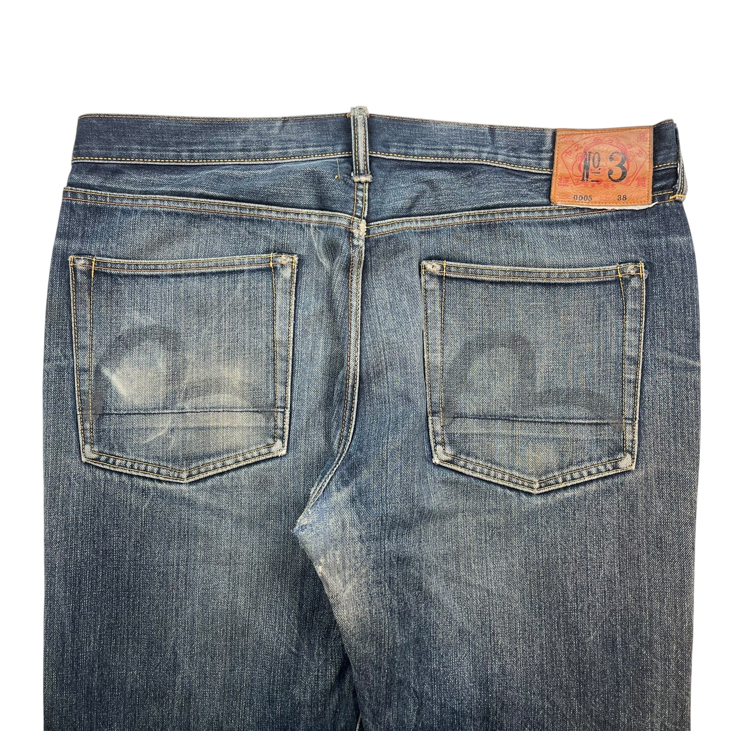 Evisu No.3 Denim Pants Faded Vintage Wash