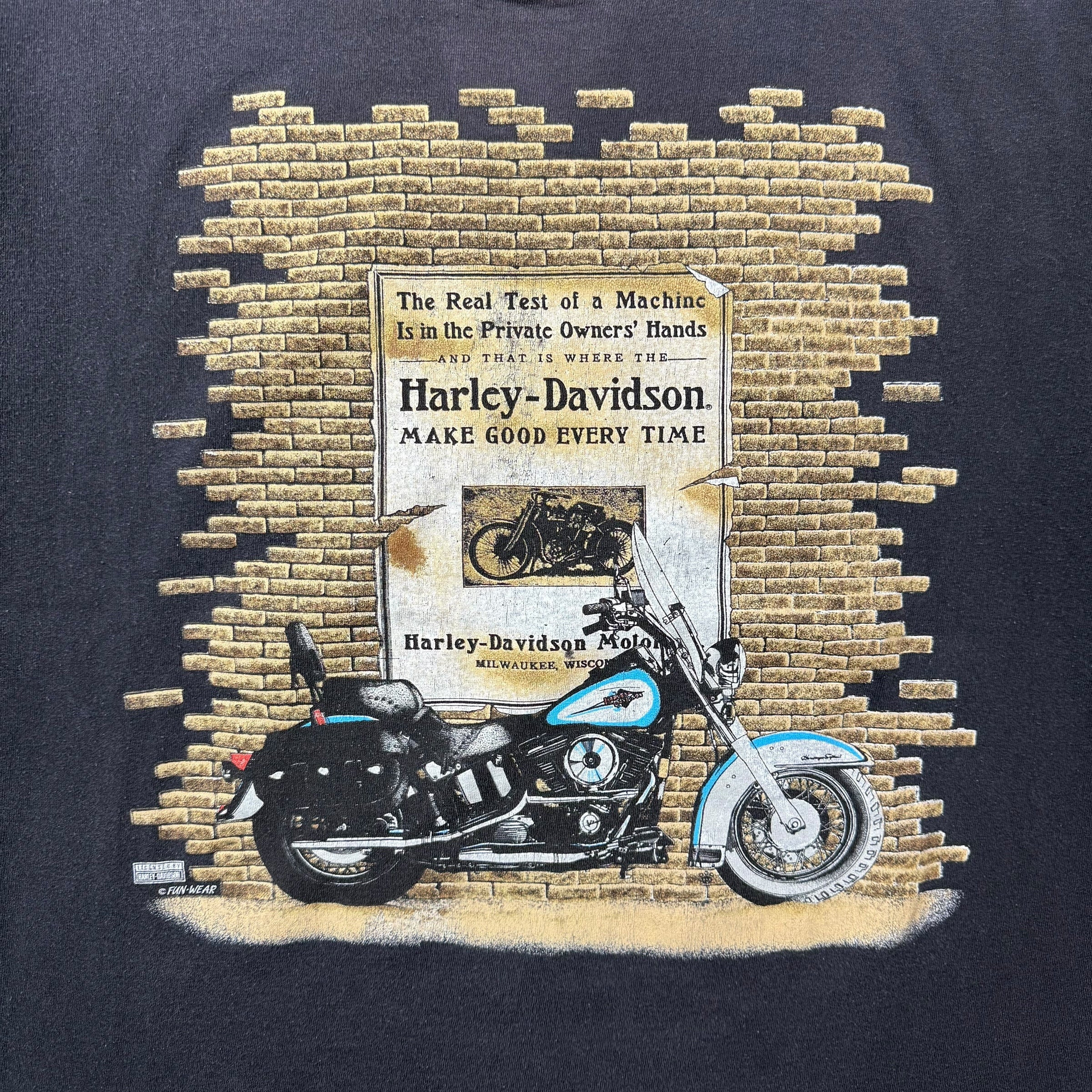 1996 Harley Davidson Poster Tee Black