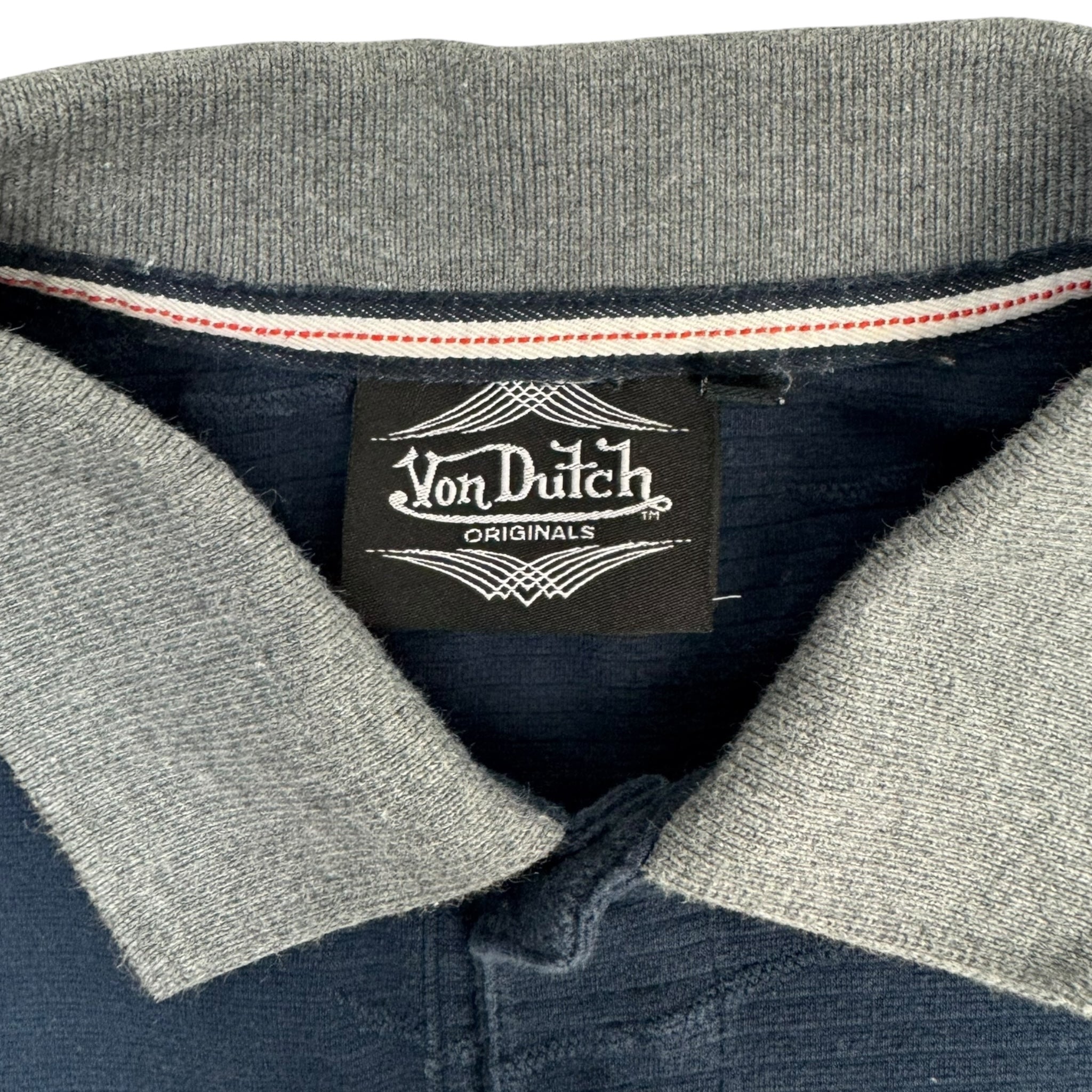 Y2K Von Dutch Collared Polo Shirt