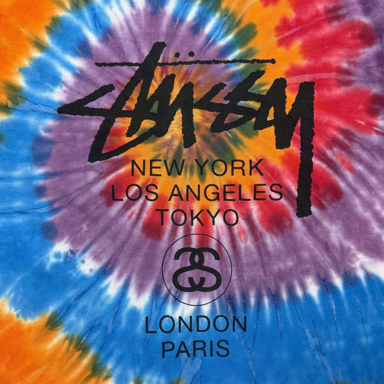 Stussy World Tour Swirls Tee Orange