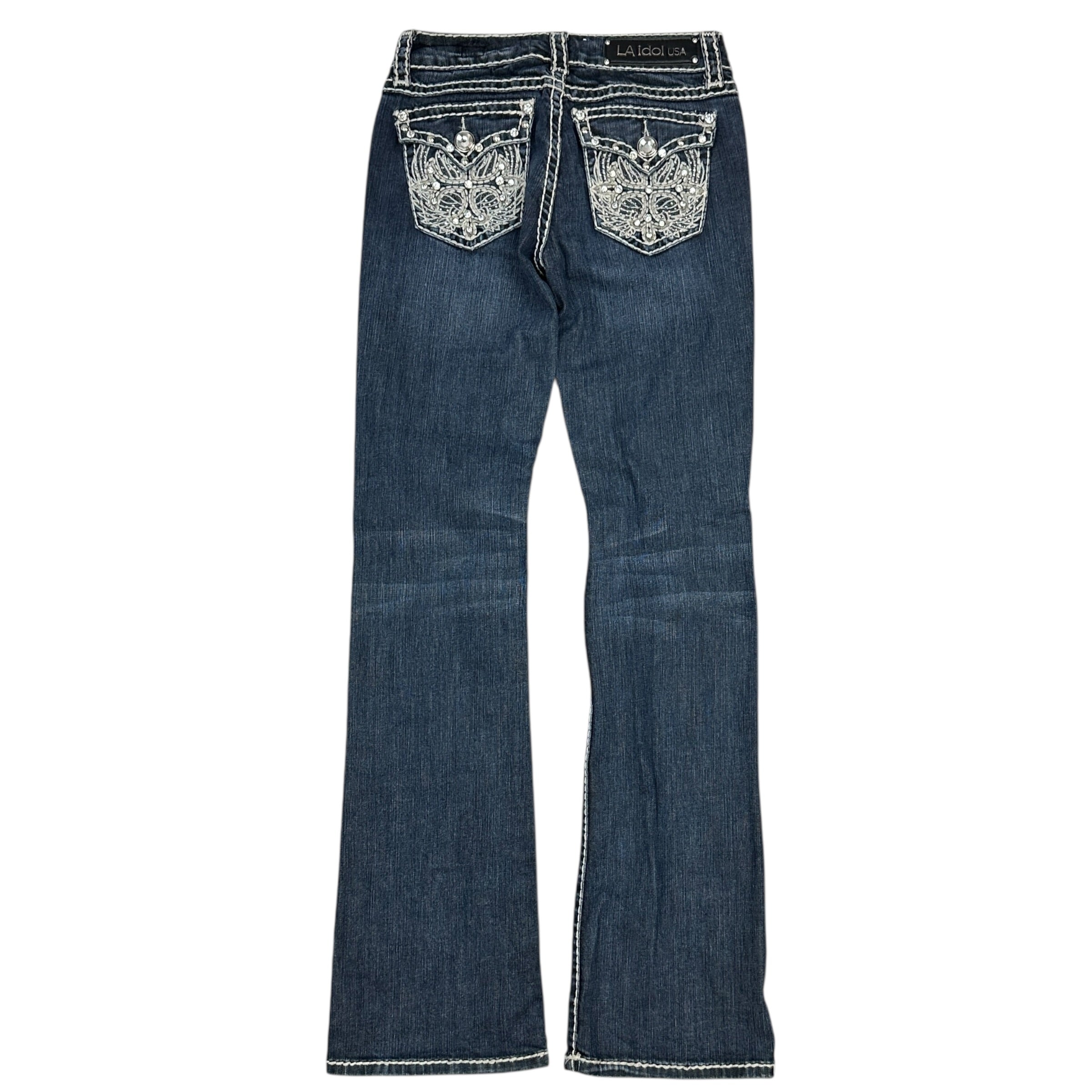 (W) Vintage Y2K L.A. Idol Rhinestone Denim Jeans