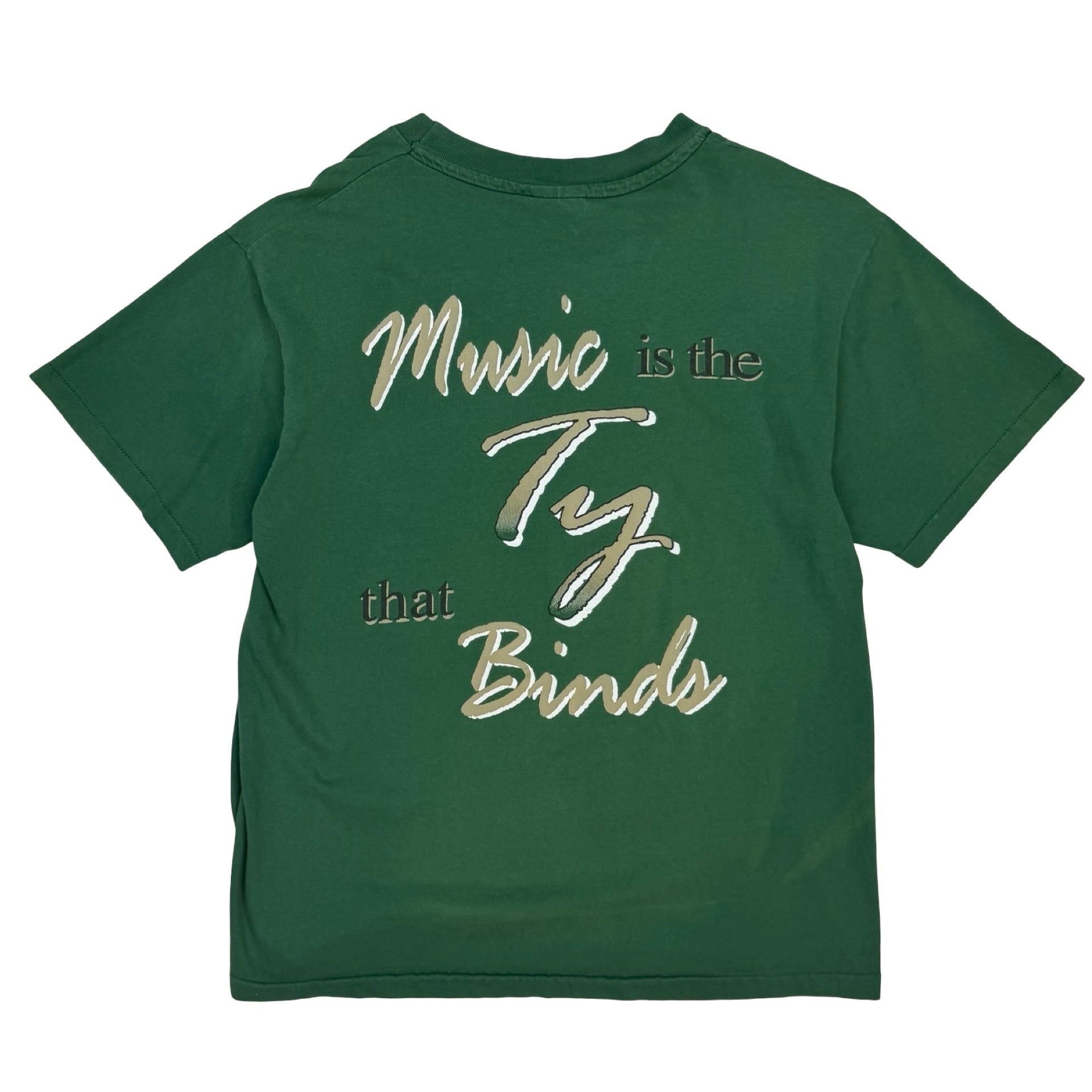 Vintage Ty England “Manic Is The Ty That Binds” Tee Green