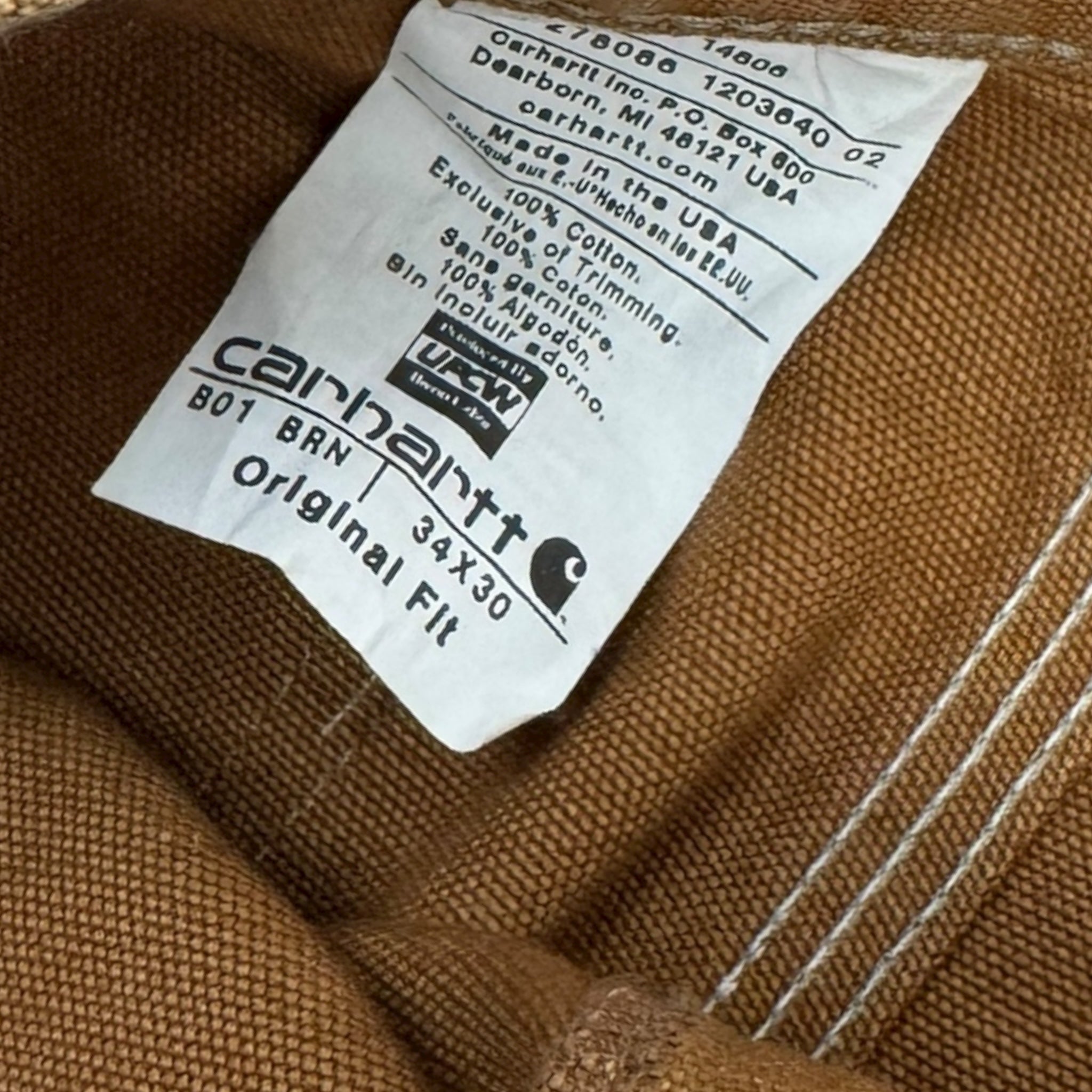 Vintage Carhartt Double Knee Bottoms Dark Tan