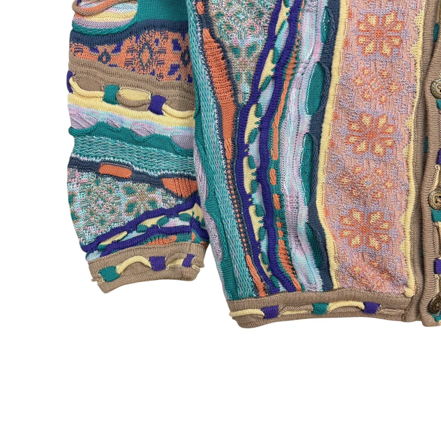 Vintage Tundra Cable Knit Cardigan Multicolour