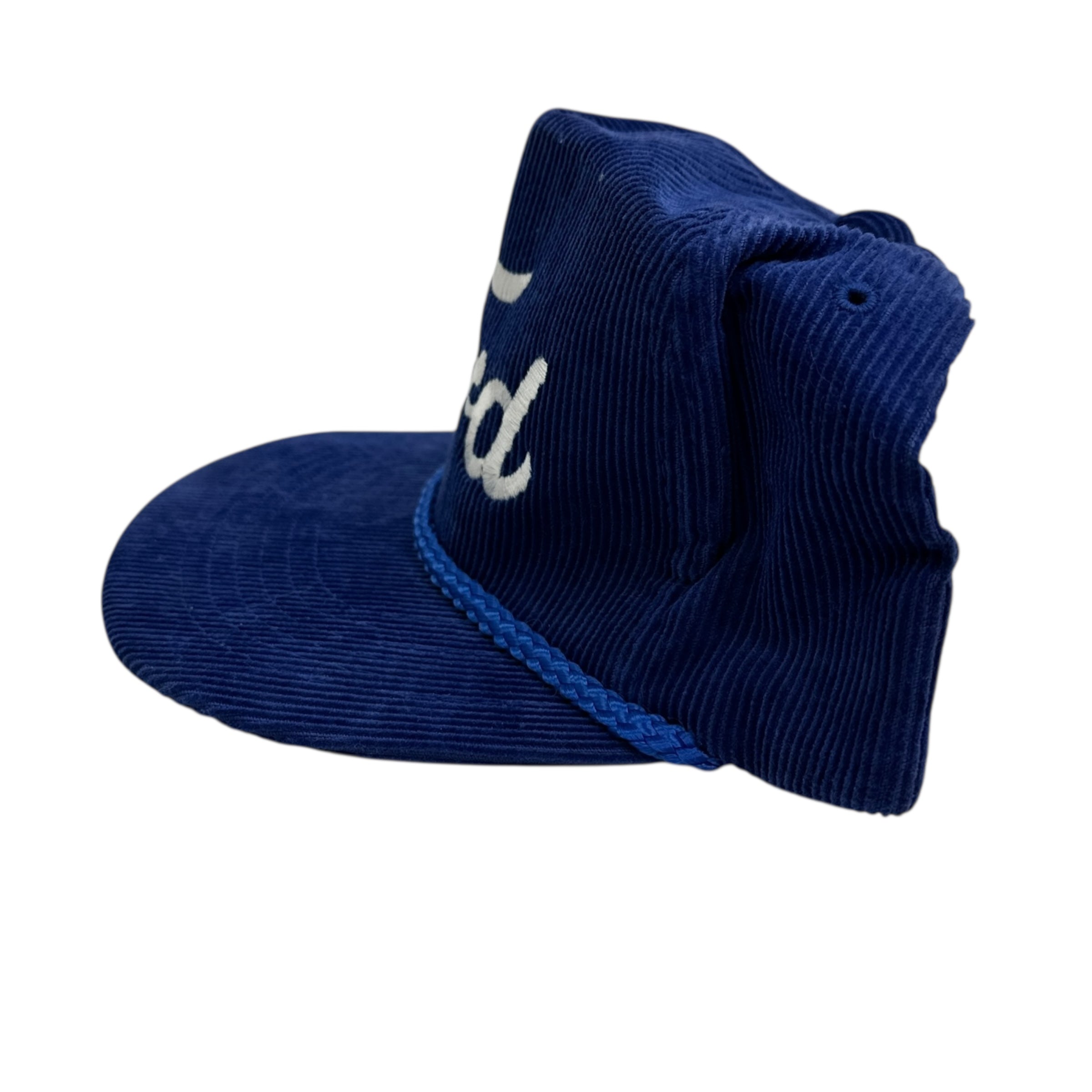 Vintage Ford Corduroy Trucker Hat Blue