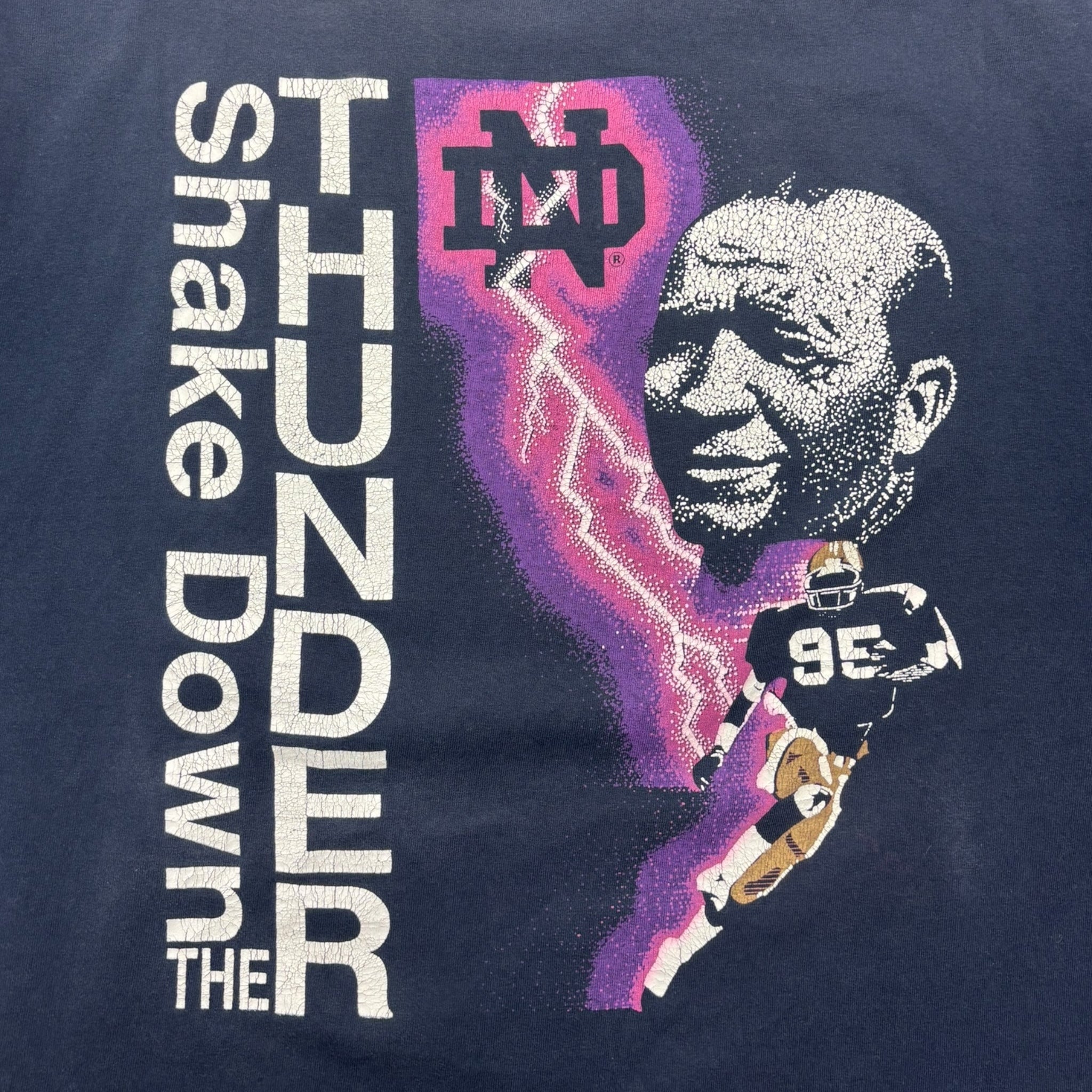Vintage Notre Dame Football “Thunder Shake Down” T-Shirt