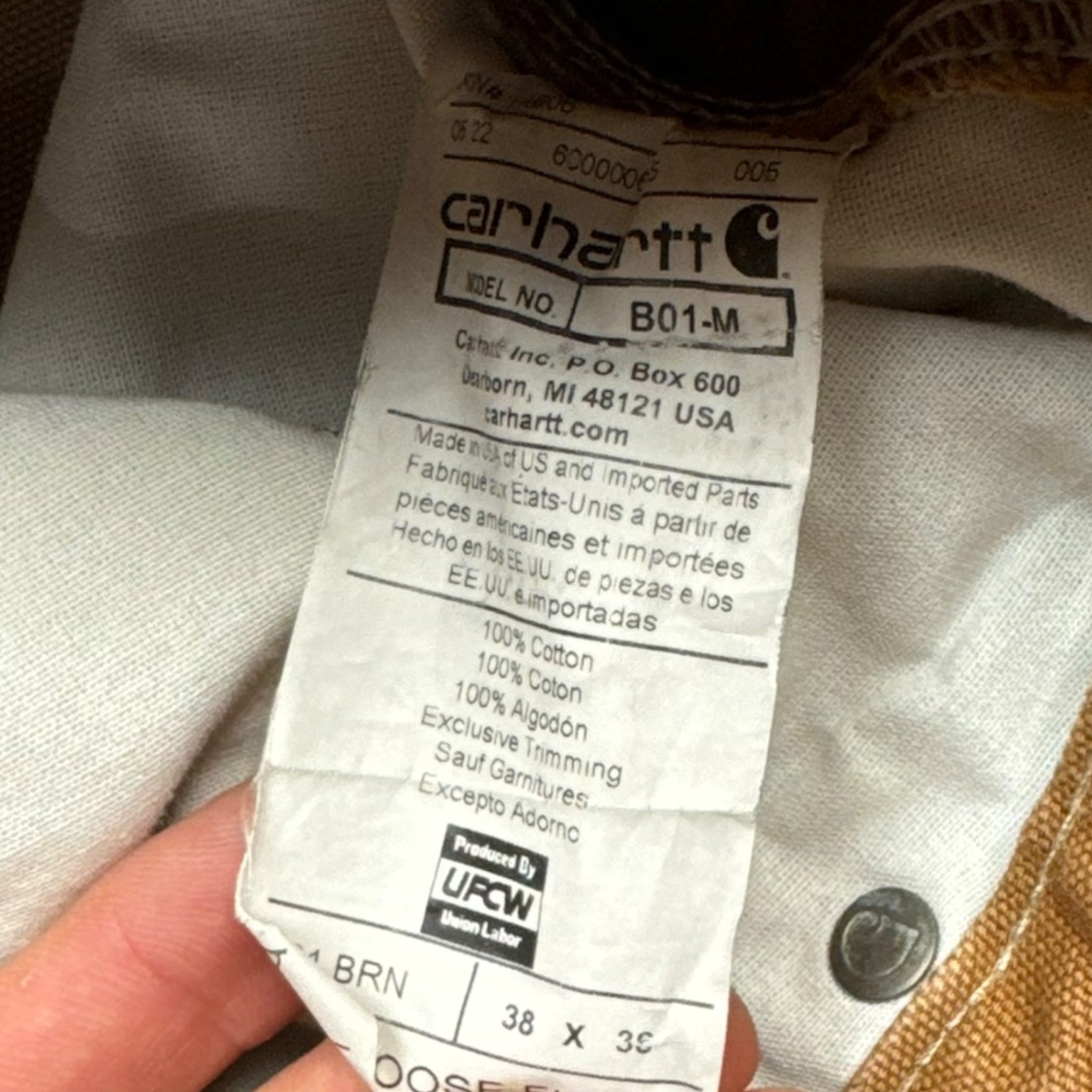 Carhartt Brown/Tan Double Knee Bottoms