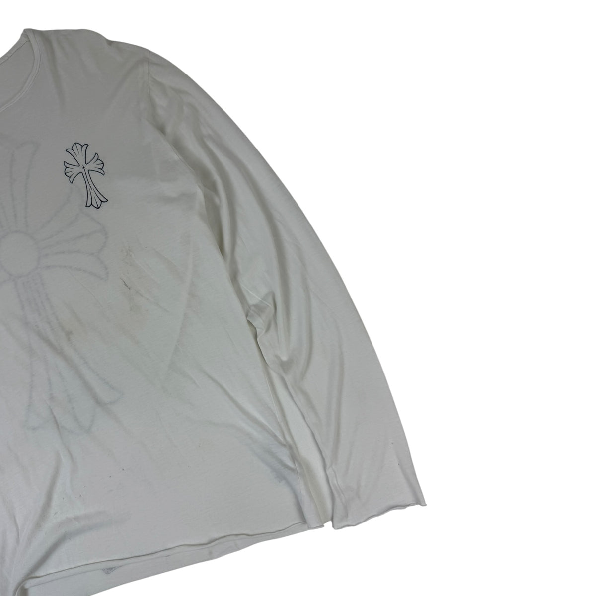 Vintage Chrome Hearts Cross Longsleeve Shirt White