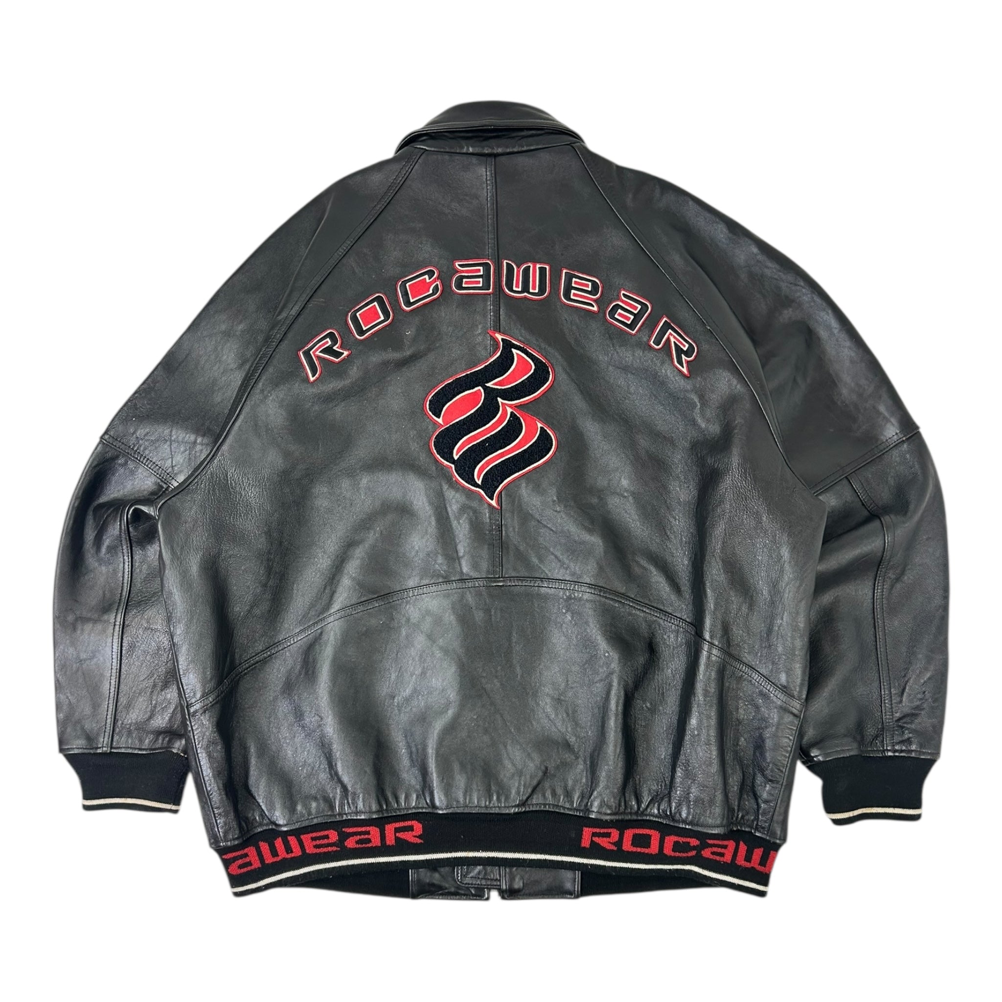 Vintage Rocawear Leathet Jacket Black