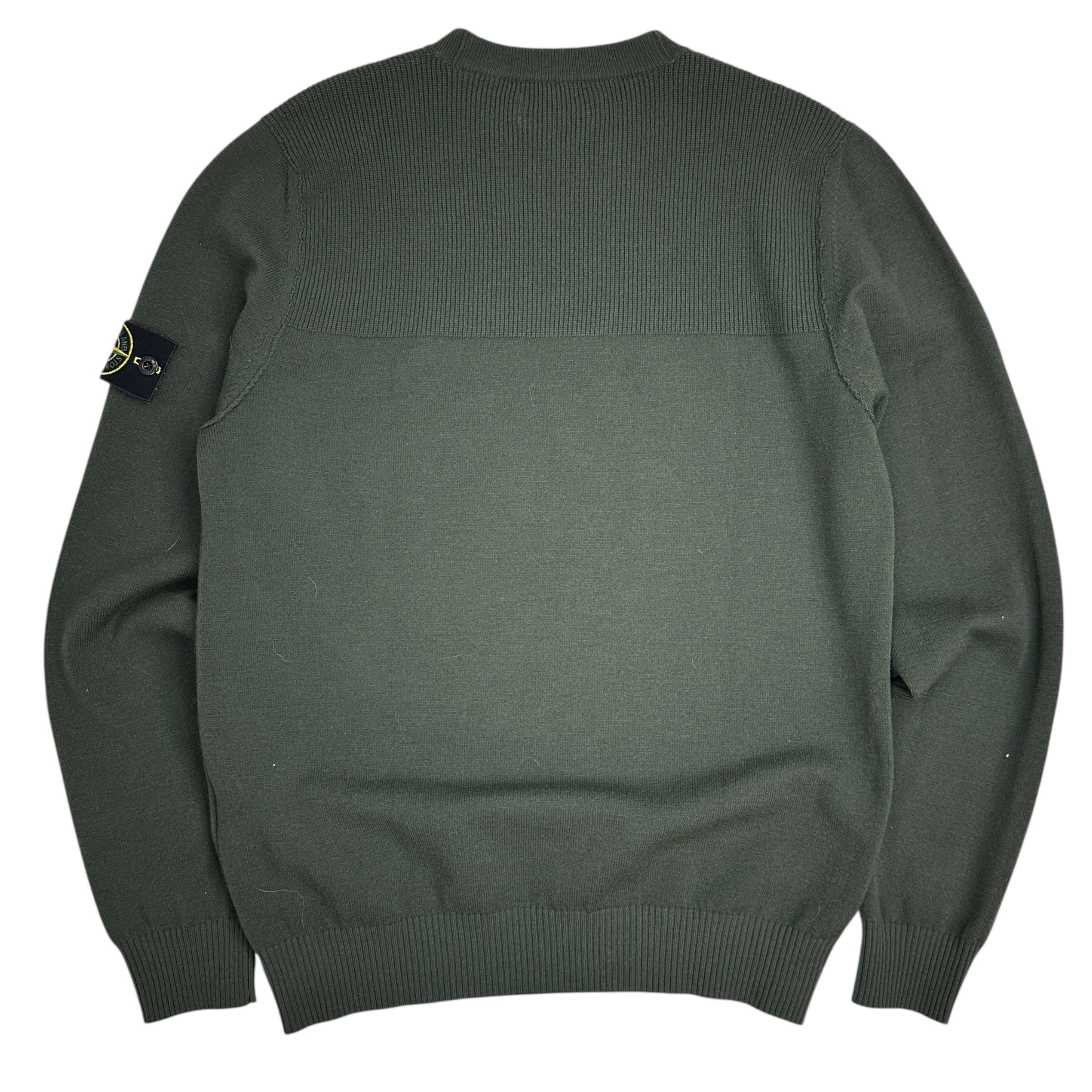 Stone Island Dark Green Knit Sweater