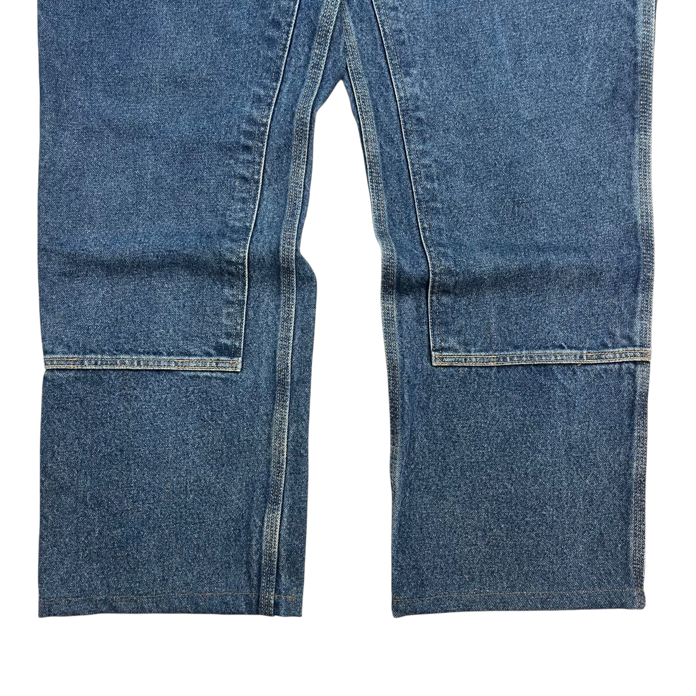 Vintage Carhartt Double Knee Denim Work Pants Blue