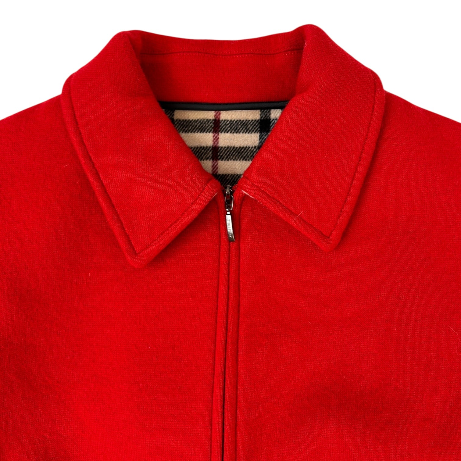 Burberry Women’s Wool Zip-Up Jacket Red
