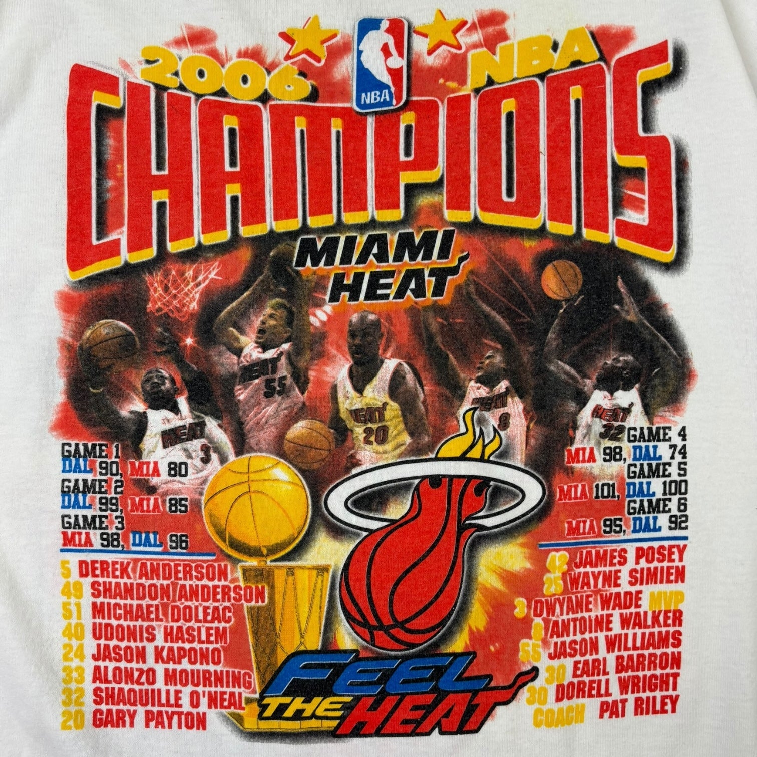Vintage 2006 Miami Heat NBA Champions T-Shirt White