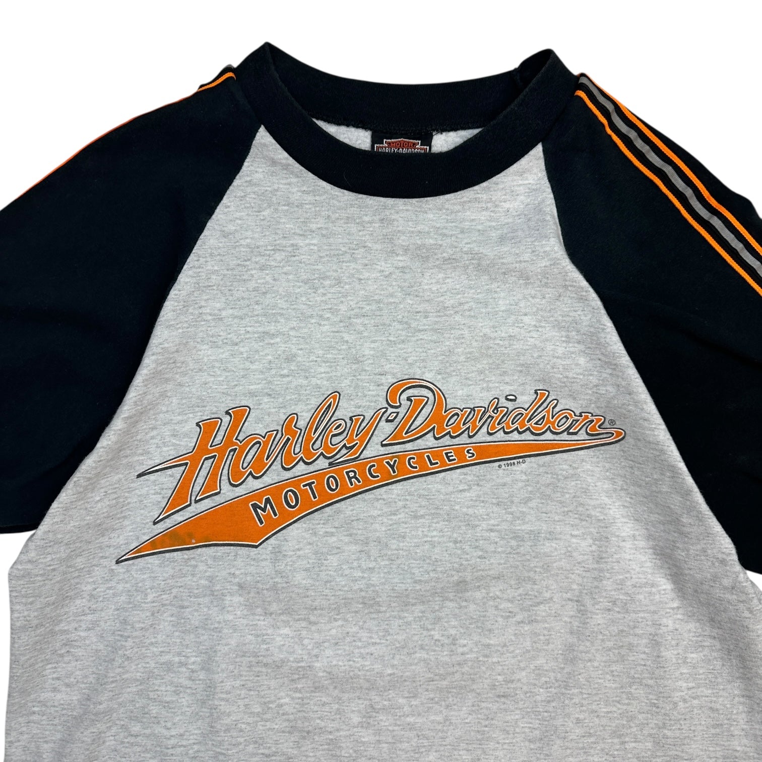 Vintage Harley Davidson Raglan T-Shirt Grey