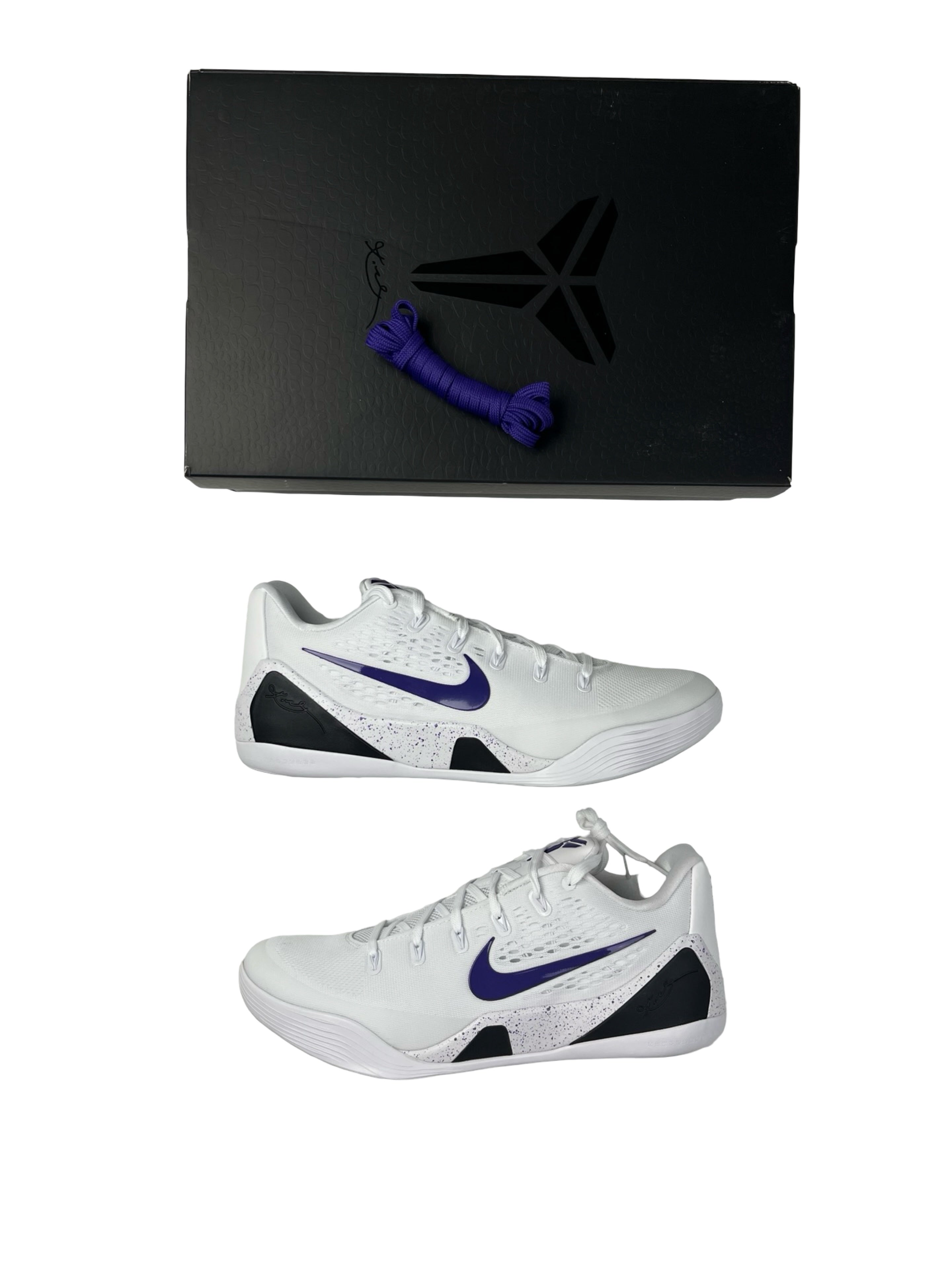 Nike Kobe 9 Elite Low EM Protro White Court Purple (Used)