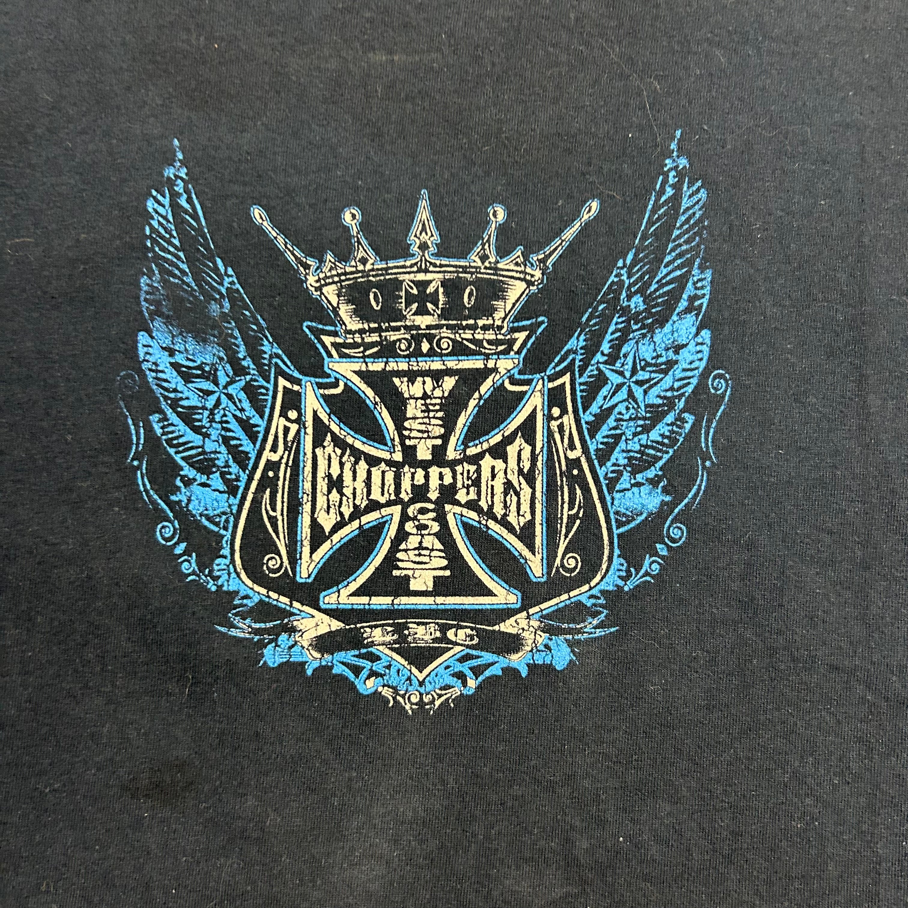Vintage Y2K West Coast Choppers Big Bike Tee Navy