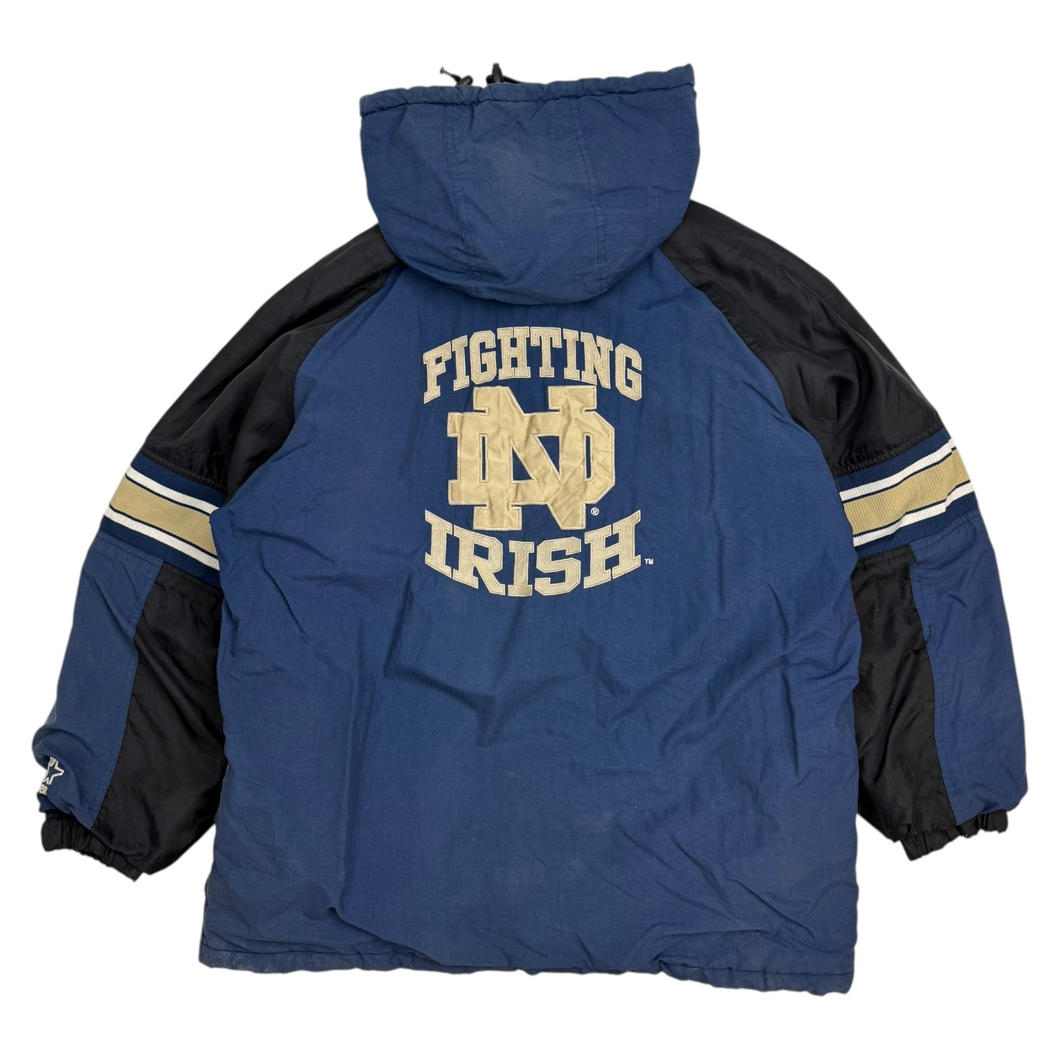 Vintage Starter Notre Dame Anorak Jacket Blue