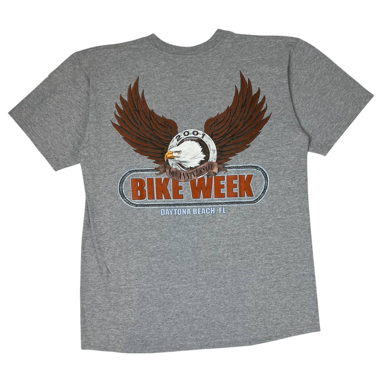 Vintage 2001 Daytona Beach Bike Week T-Shirt Grey