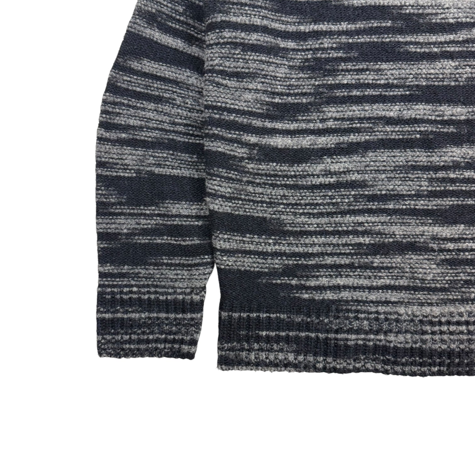 Stone Island Reverse Seam Mark Knit Crewneck Black/Grey