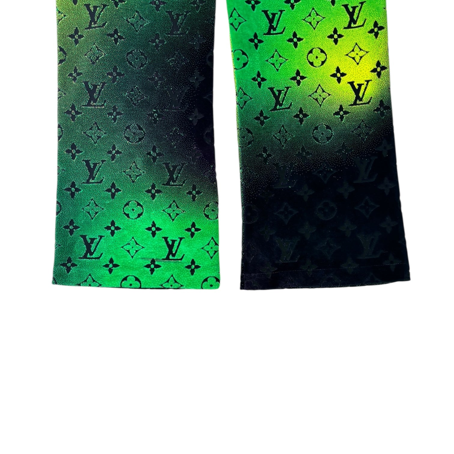Louis Vuitton SS24 Gradient Velvet Track Pant Purple/Green