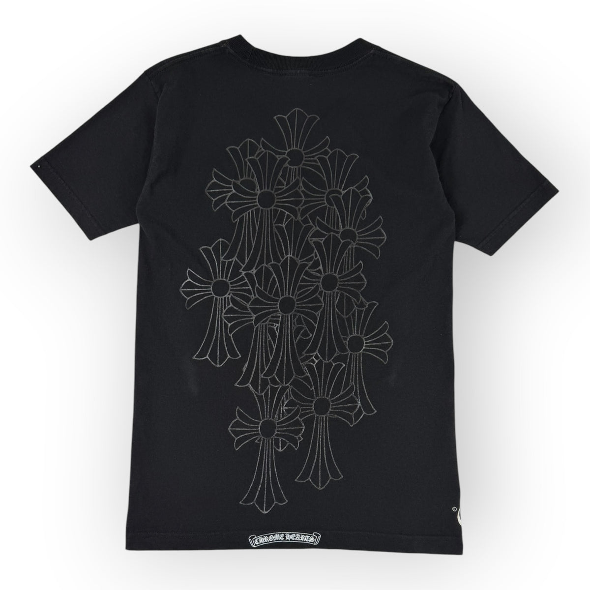 Vintage Chrome Hearts Tonal Cemetery Pocket T-Shirt Black