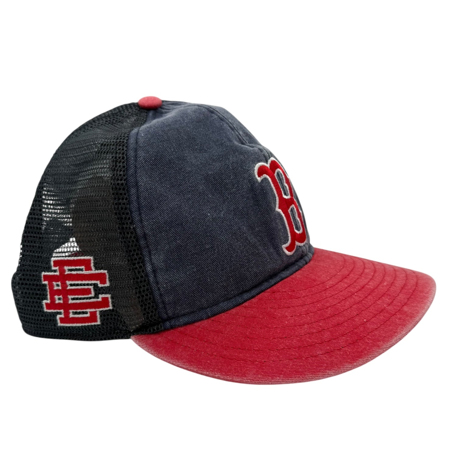 Eric Emanuel New Era Red Sox Trucker Hat Faded Red/Blue