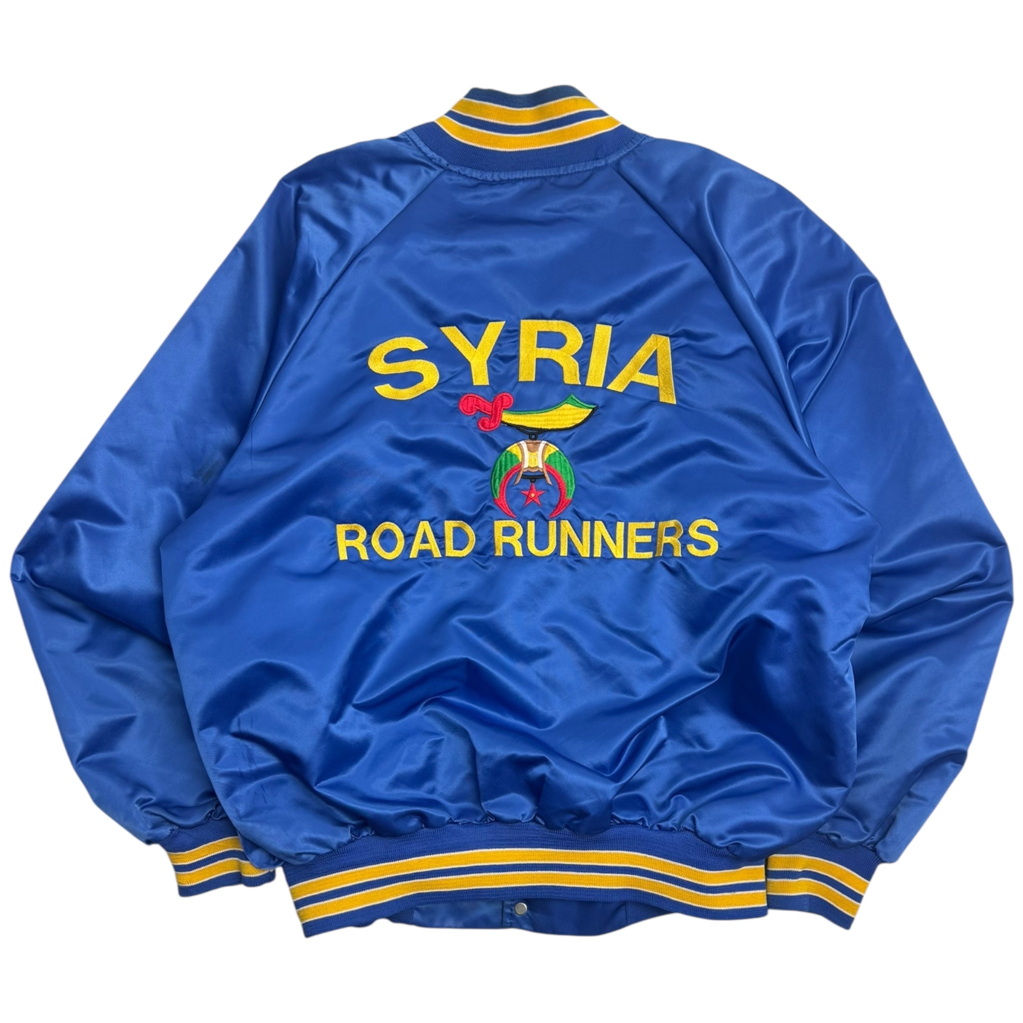 Vintage Syria Road Runners Satin Varsity Jacket
