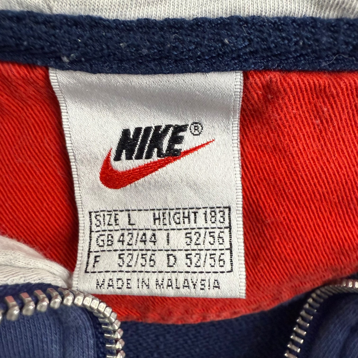 Vintage Nike Half Zip Hoodie Blue/Grey