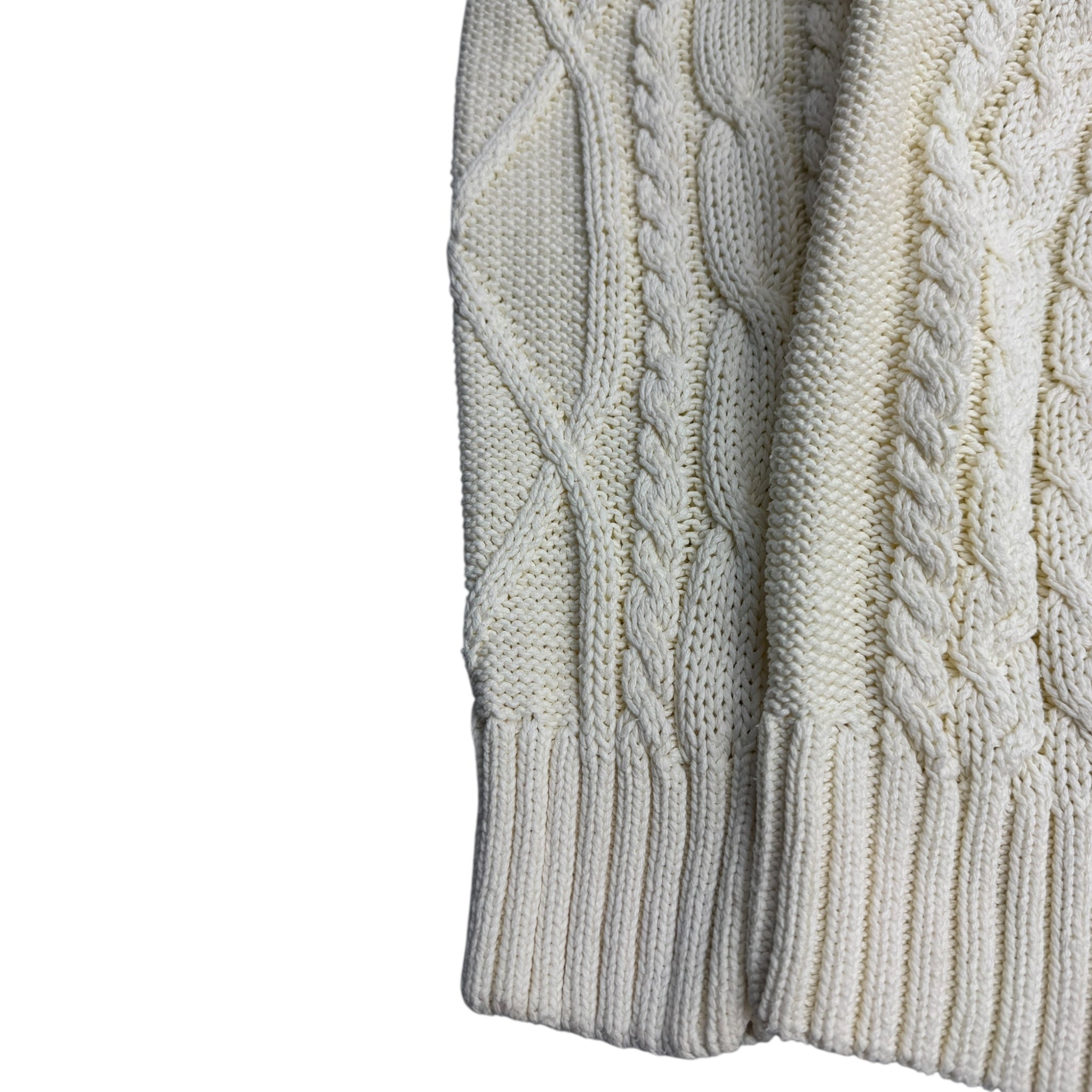 Vintage Eddie Bauer Cable Knit Angel White