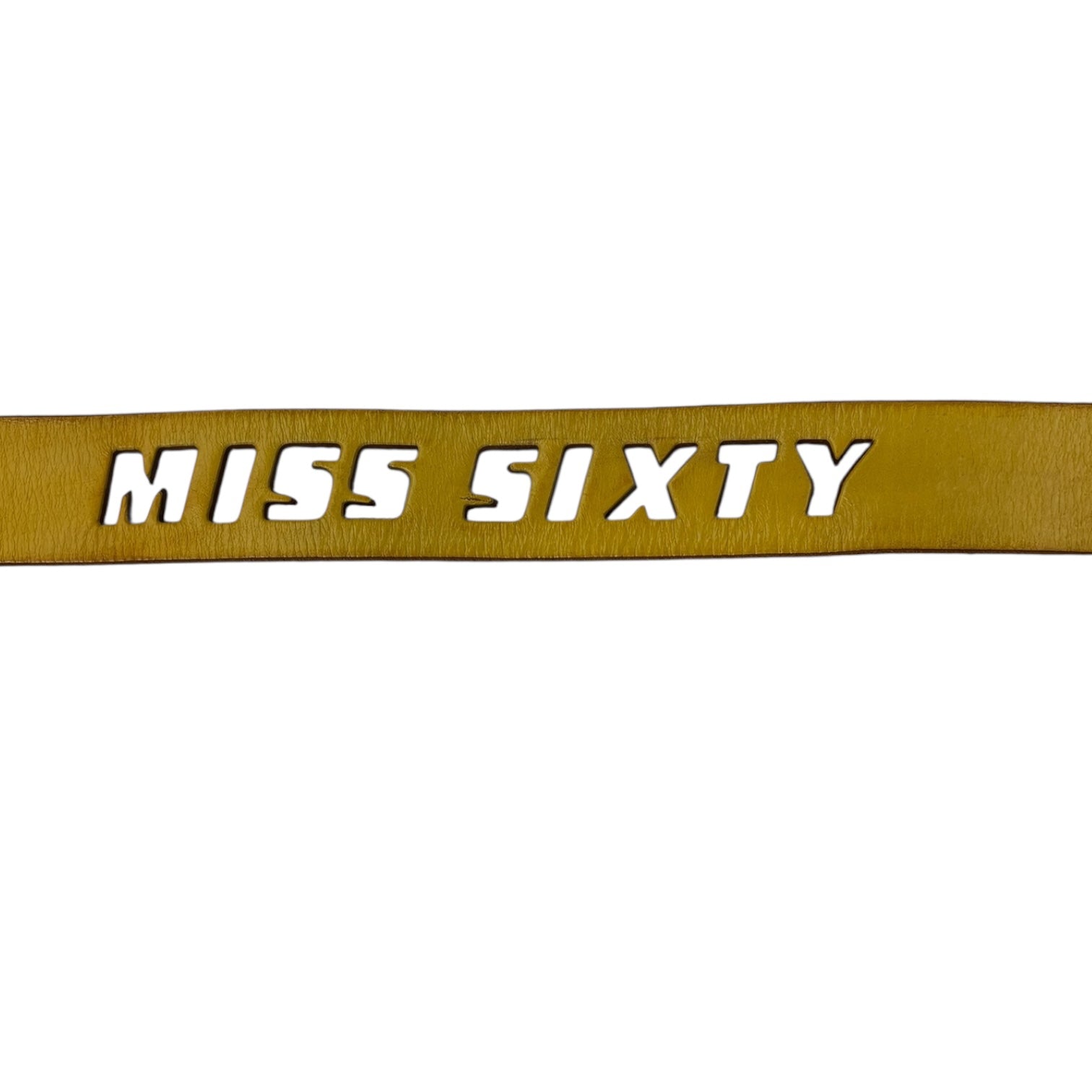 Miss Sixty Cut-Out Leather Belt Yellow