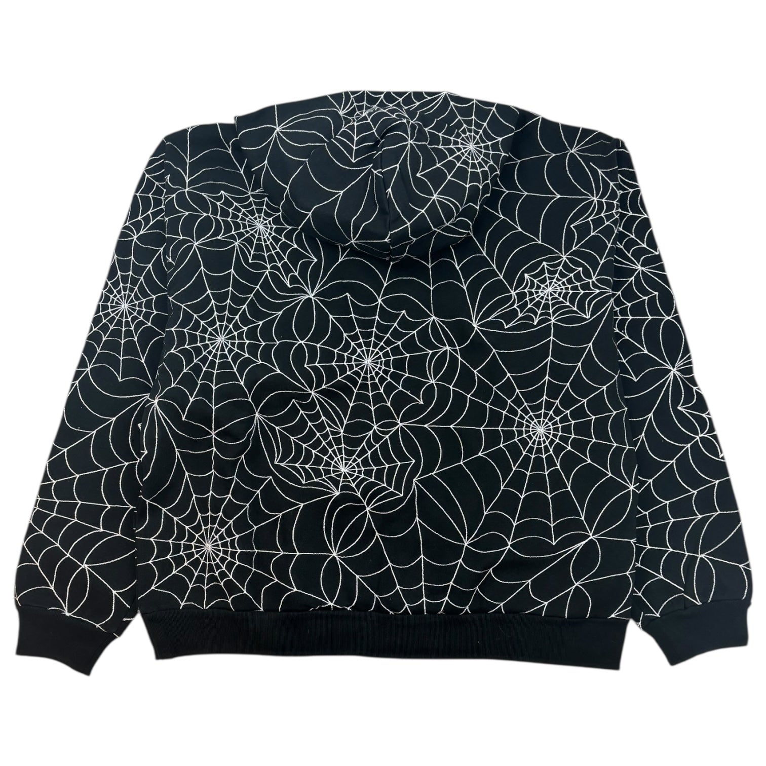 Sp5der Embroidered AOP Hoodie Black