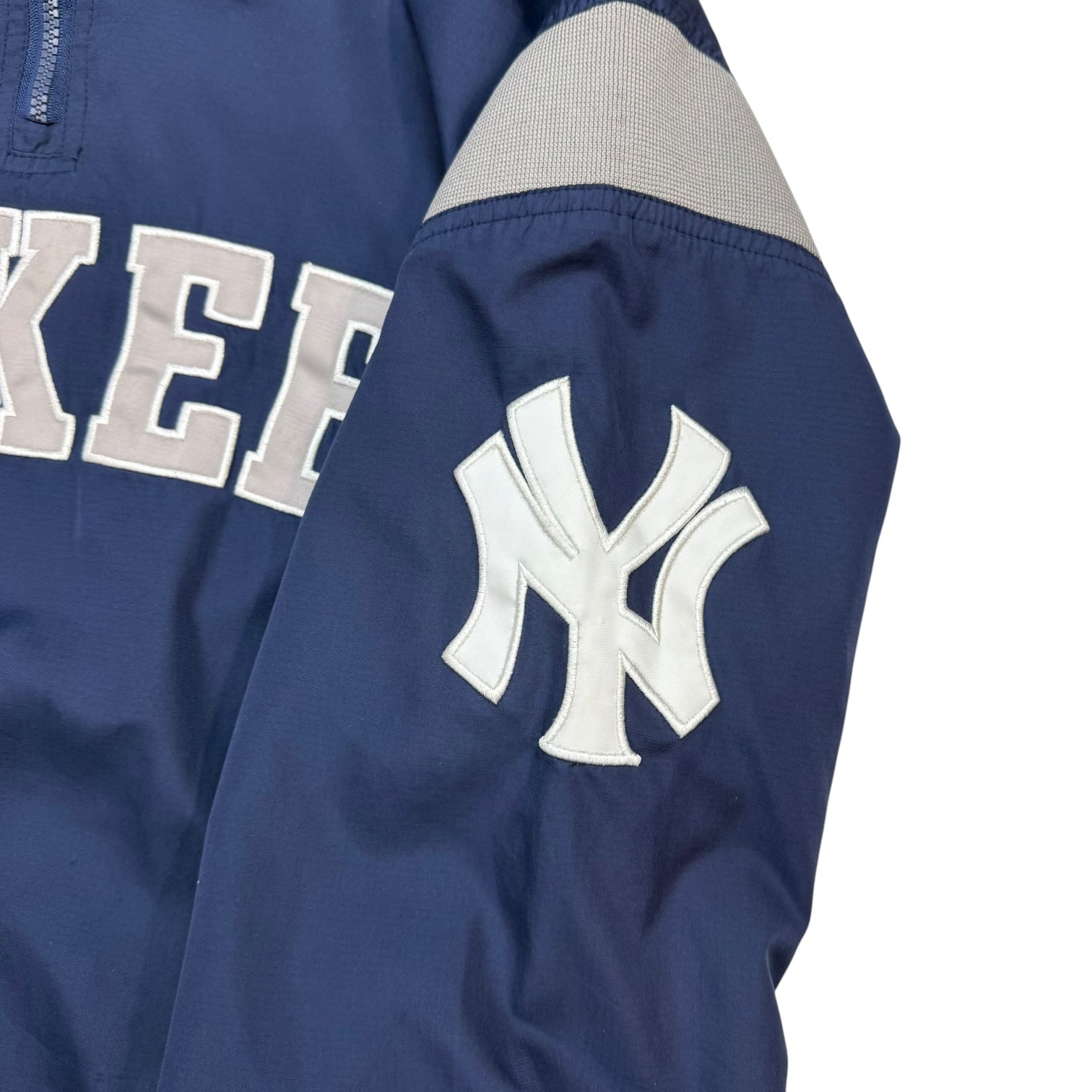 Vintage New York Yankees Anorak Light Weight Windbreaker Blue