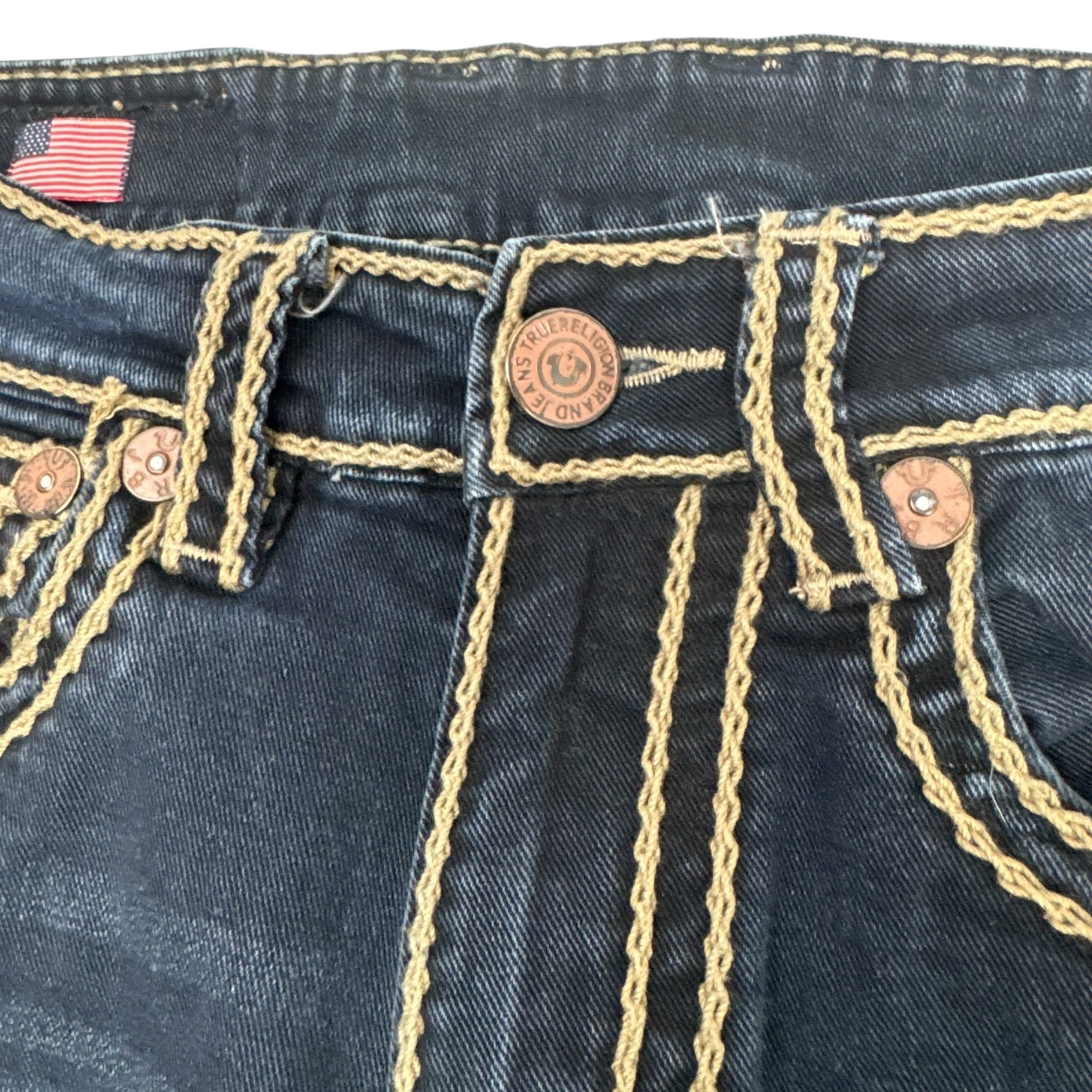Vintage Y2K True Religion Chain Stitch Embroidered Bottoms