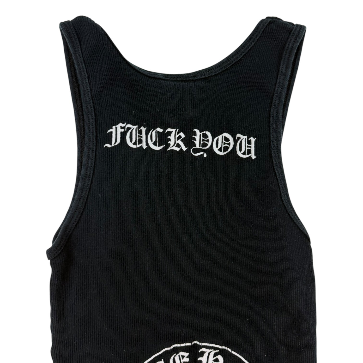 Vintage Chrome Hearts Taipei F*ck You Tank Top Black