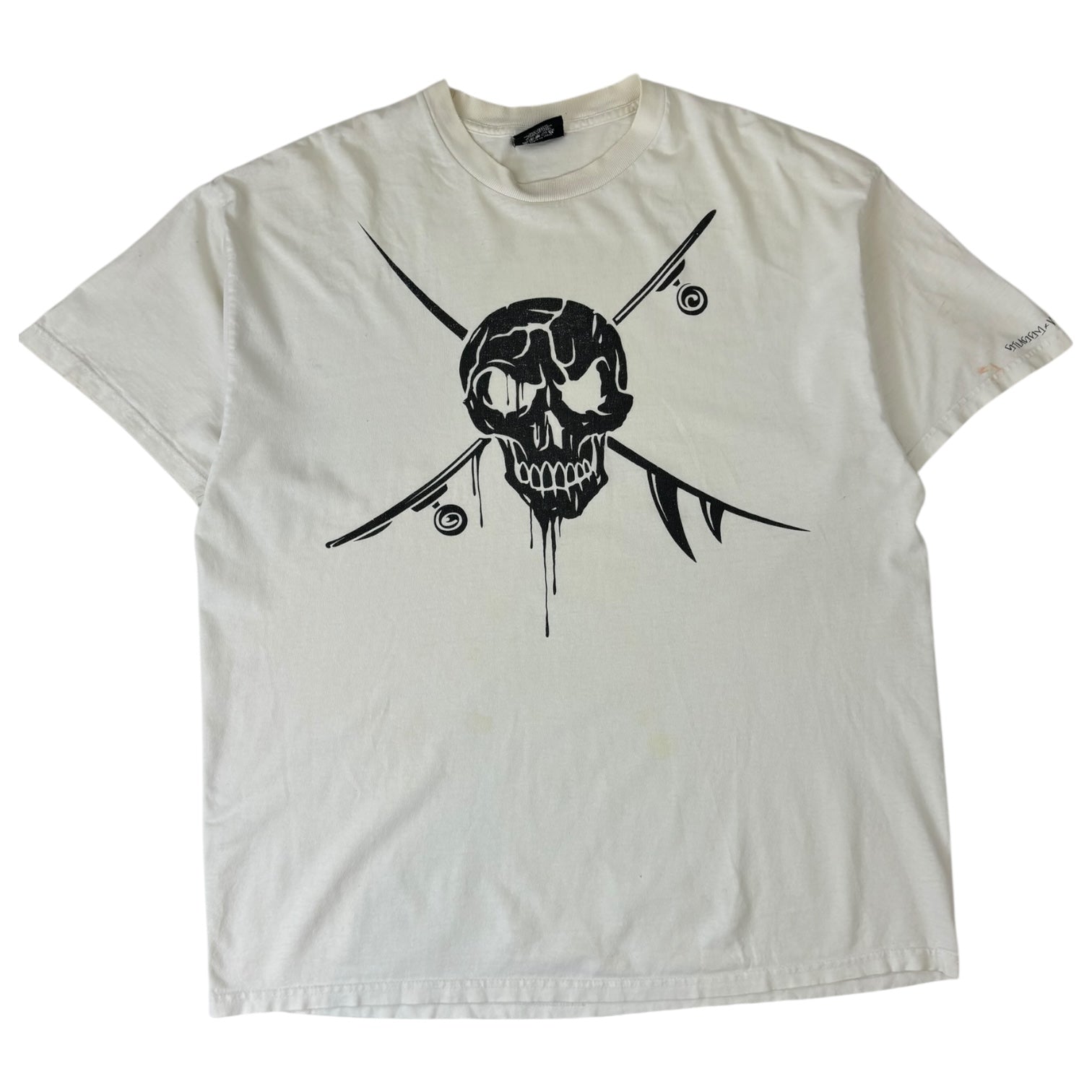 Stussy x Neighbourhood SS08 Skull Skater T-Shirt White