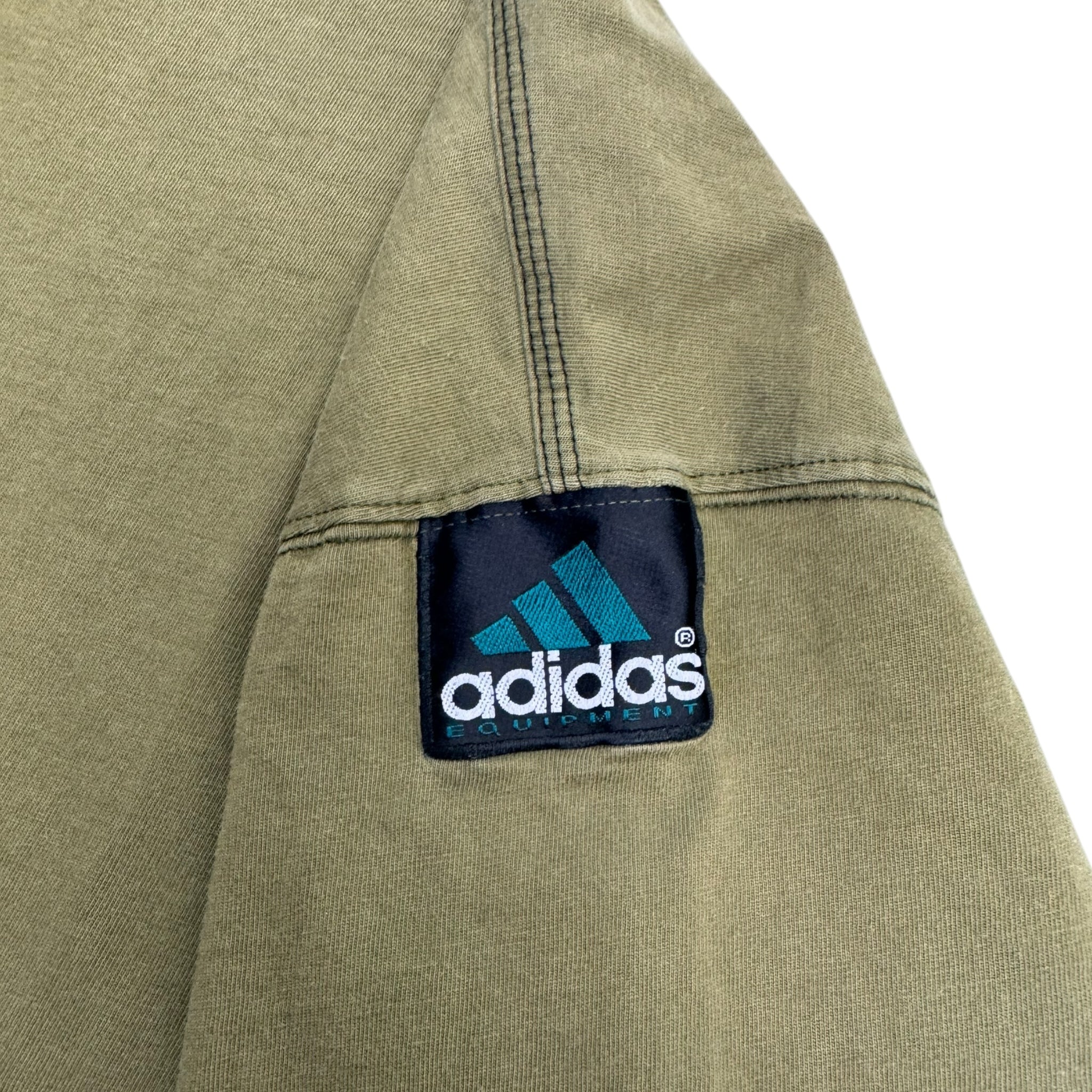 Vintage Adidas Equipment Logo Tee Olive