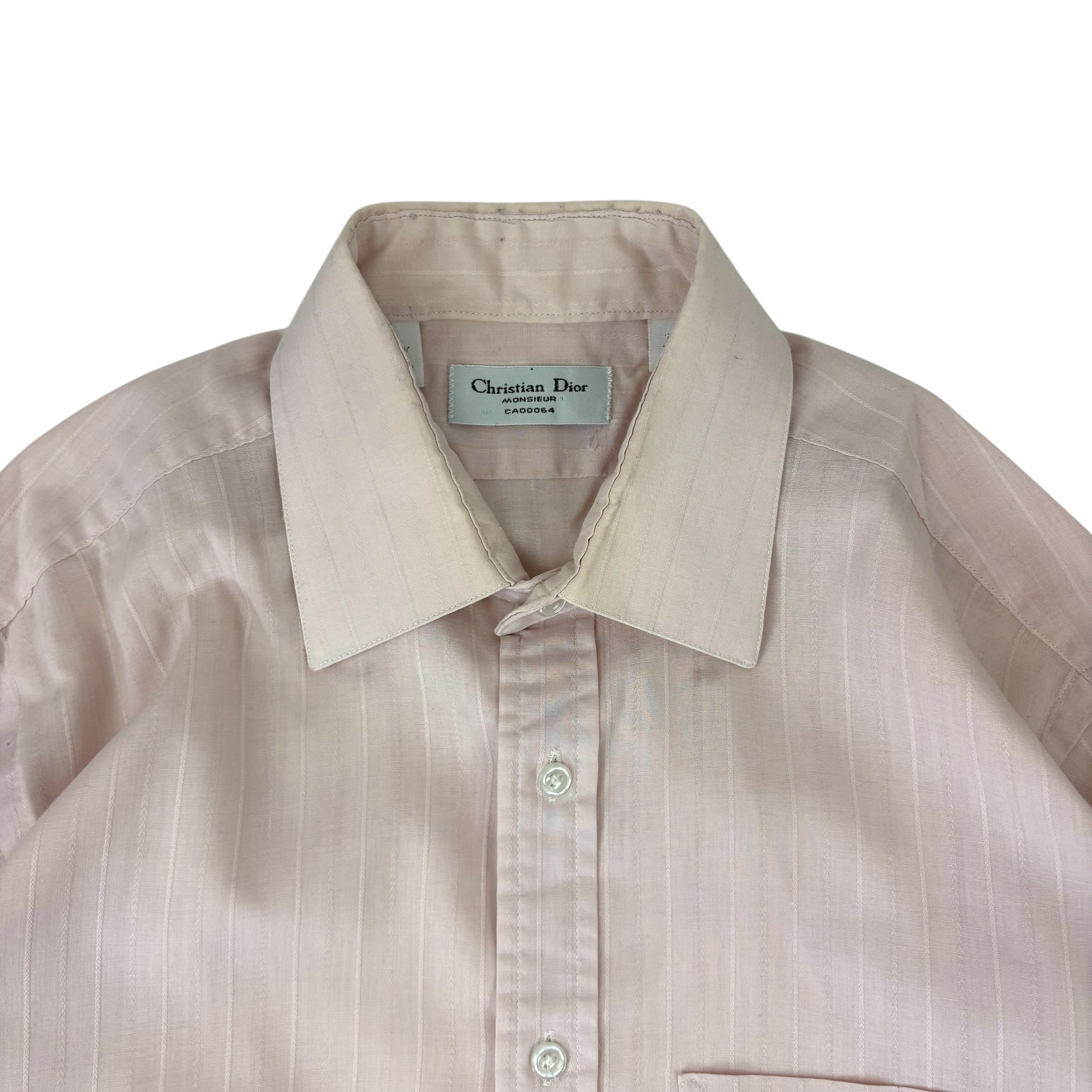 Vintage Christian Dior Dress Shirt Light Pink