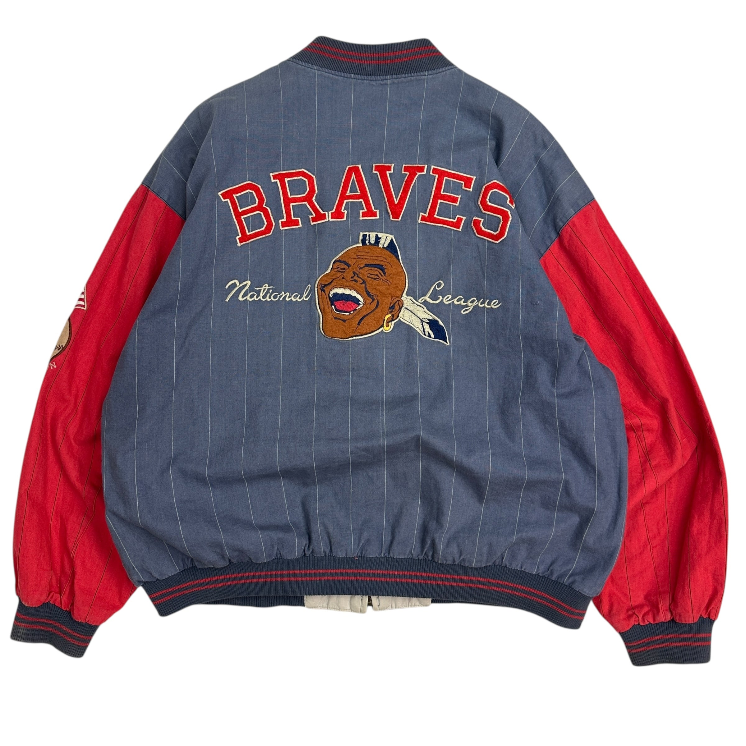 1991 Mirage Atlanta Braves Stripped Varsity Jacket