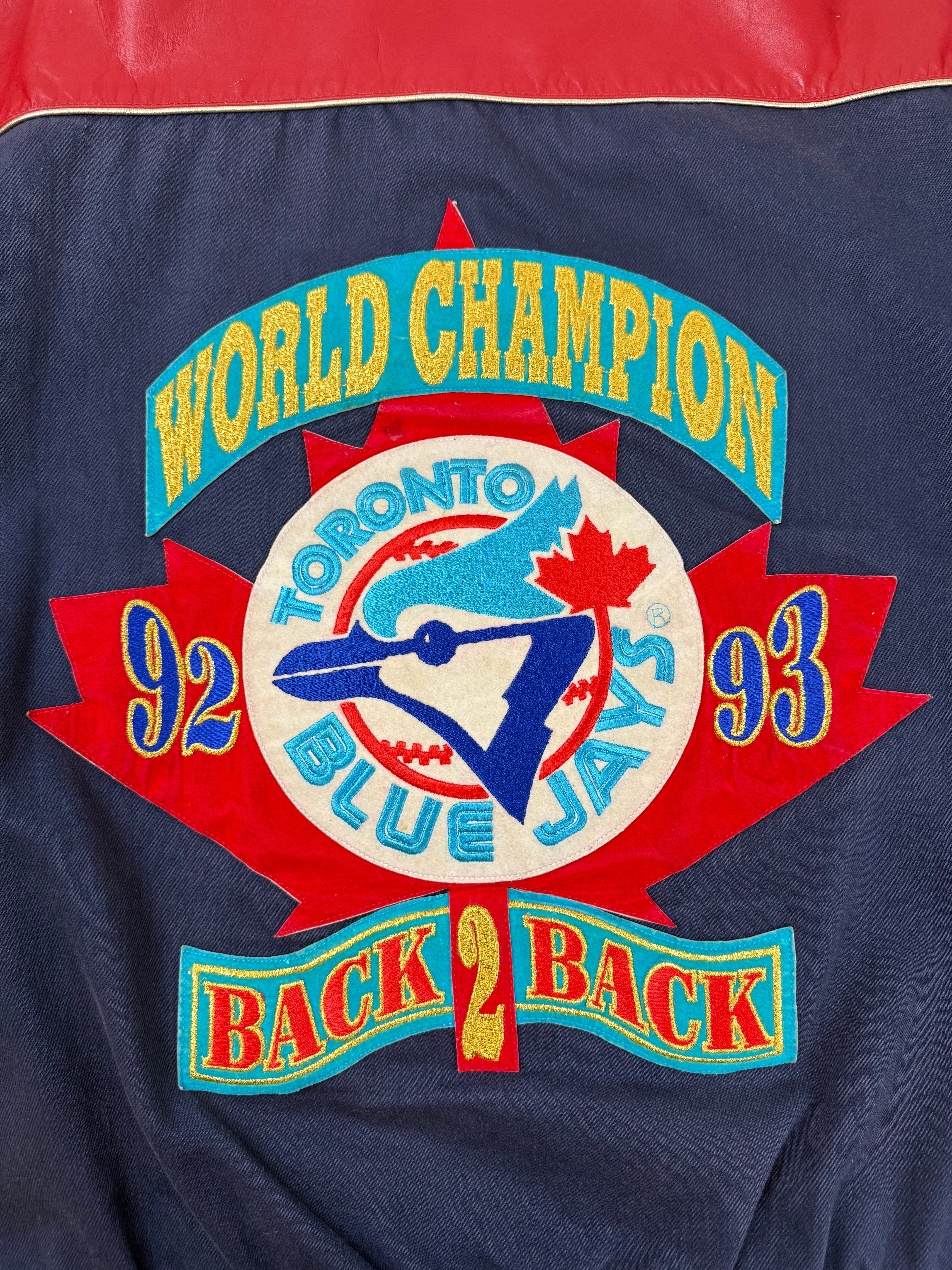 1993 Toronto Blue Jays Jeff Hamilton Back 2 Back Jacket