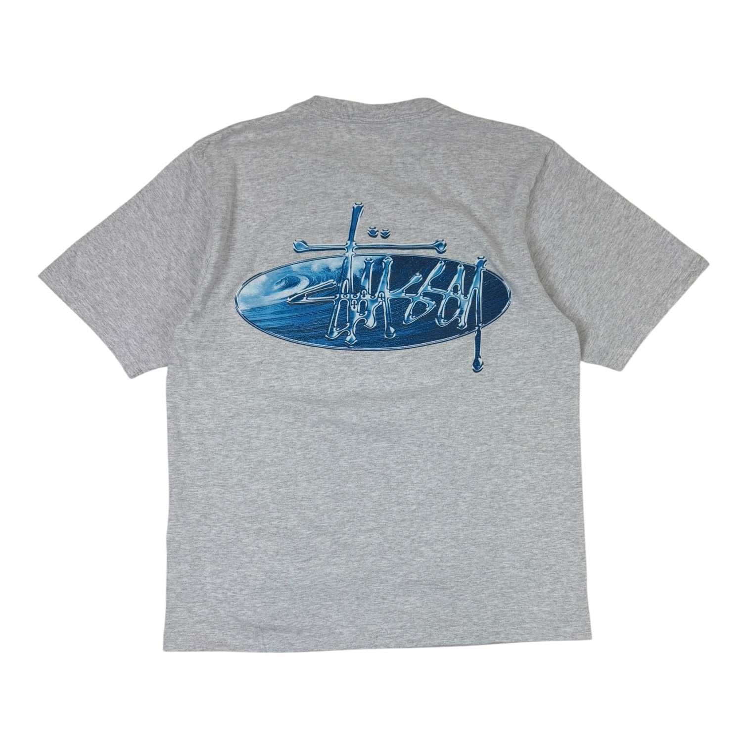 Stussy Wave Oval Tee Ash Heather