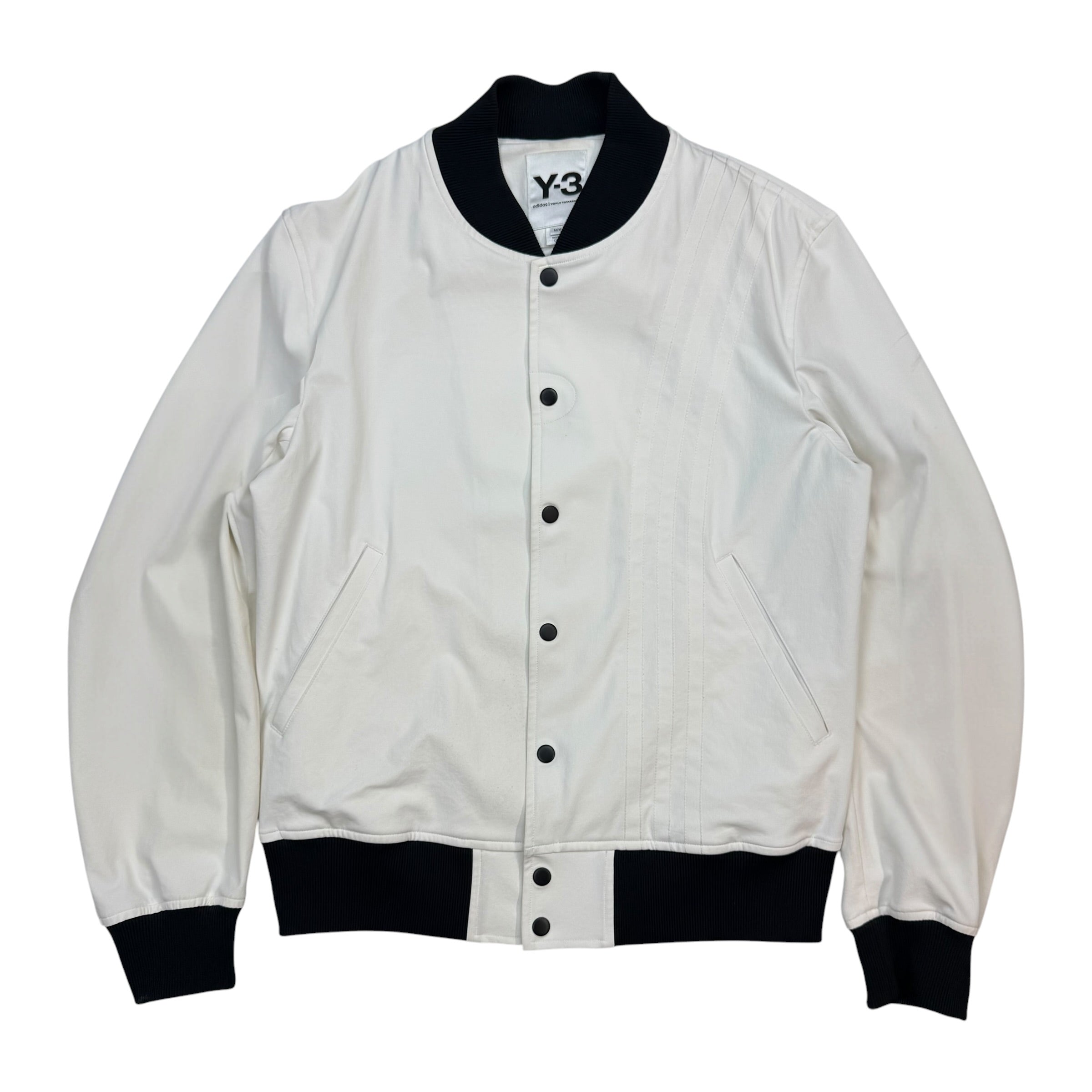 Adidas Y-3 Yohji Yamamoto PU Bomber Jacket White/Black